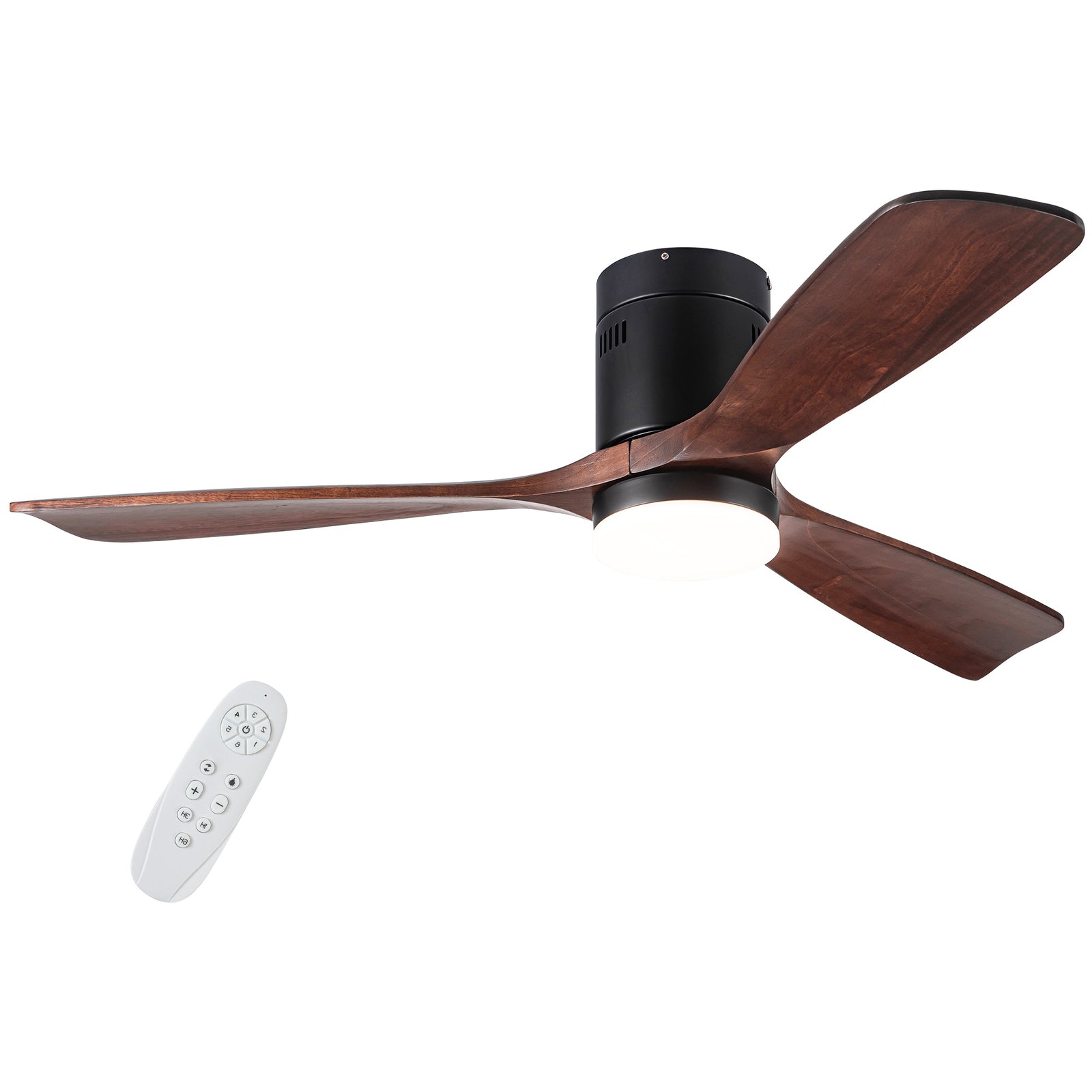 Nøordka Ceiling Fan Fixture Default 52" Modern Sleek Antique Black Ceiling Fan with Light