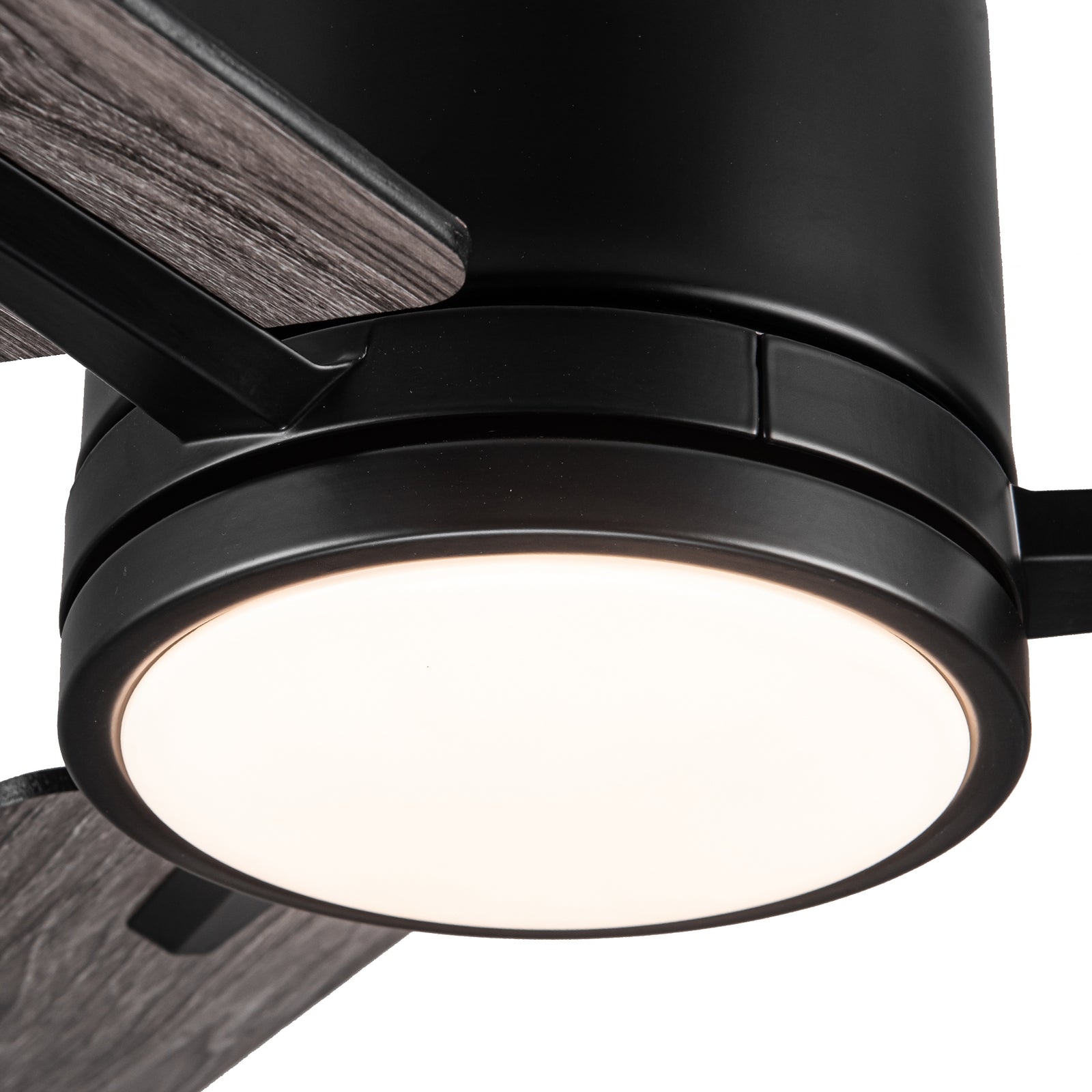 Nøordka Ceiling Fan Fixture Default 52" Modern Sleek Black Ceiling Fan with Light