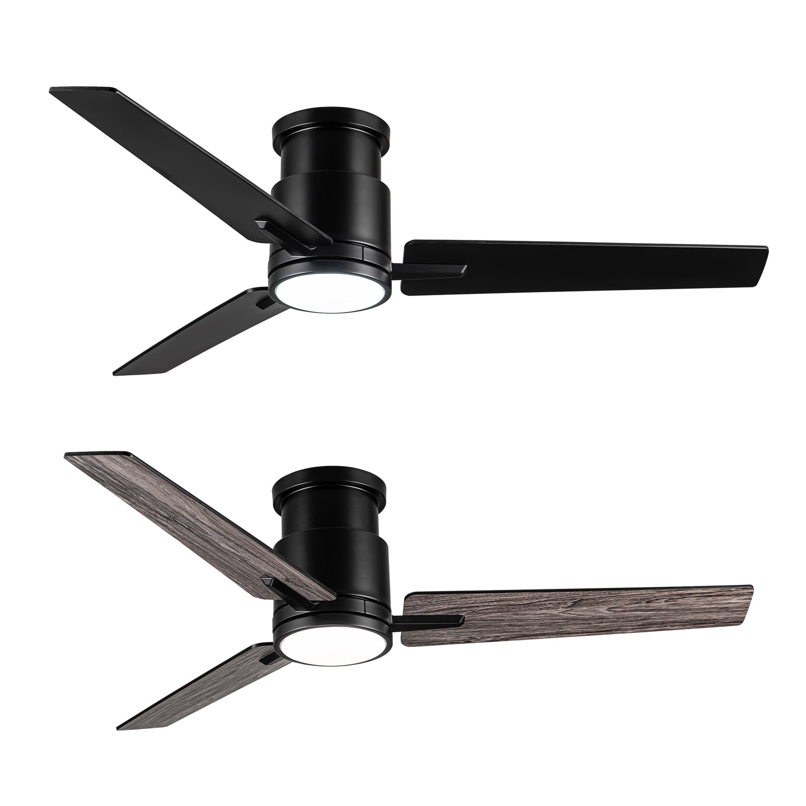 Nøordka Ceiling Fan Fixture Default 52" Modern Sleek Black Ceiling Fan with Light