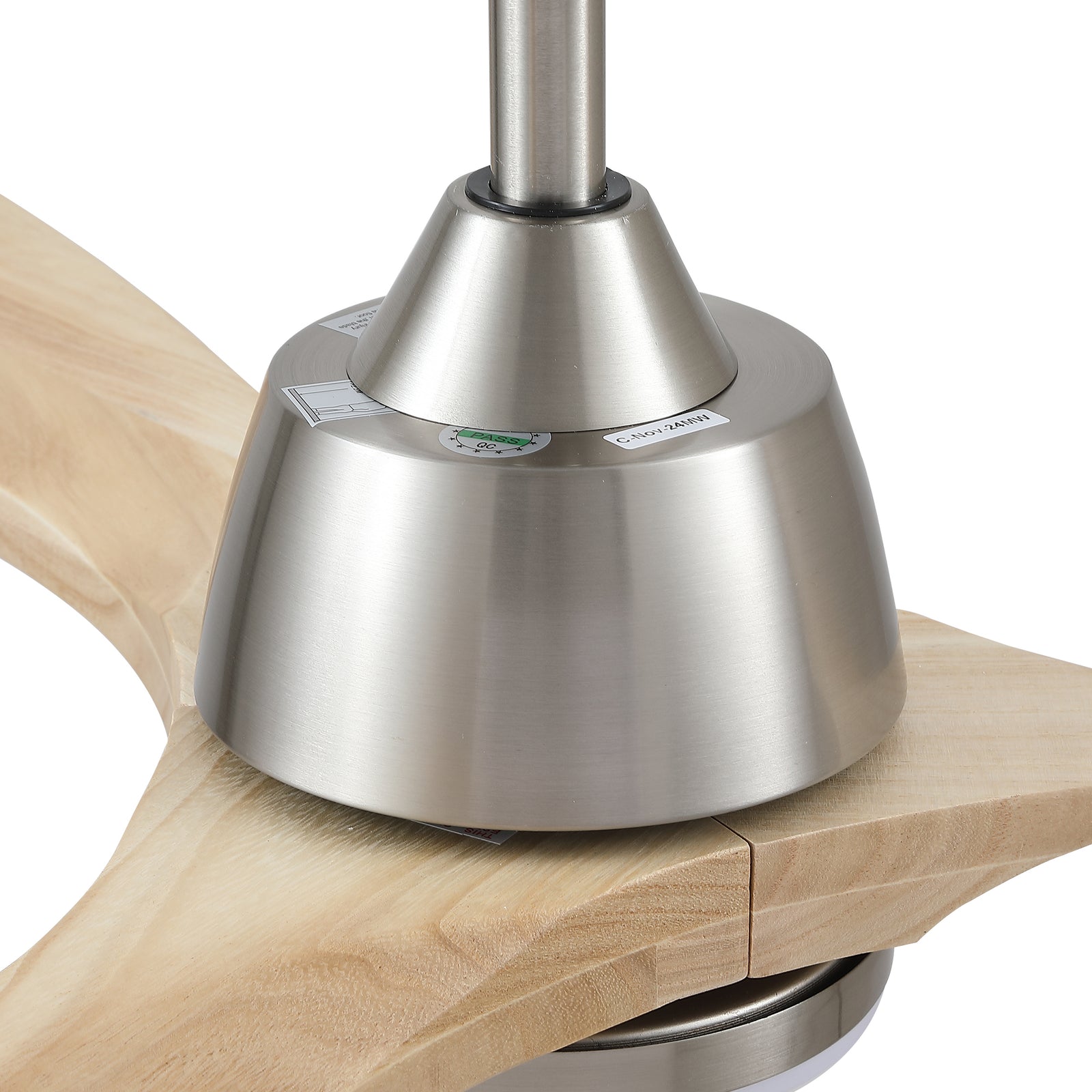 Nøordka Ceiling Fan Fixture Default 52" Modern Sleek Brushed Nickel Ceiling Fan With Light