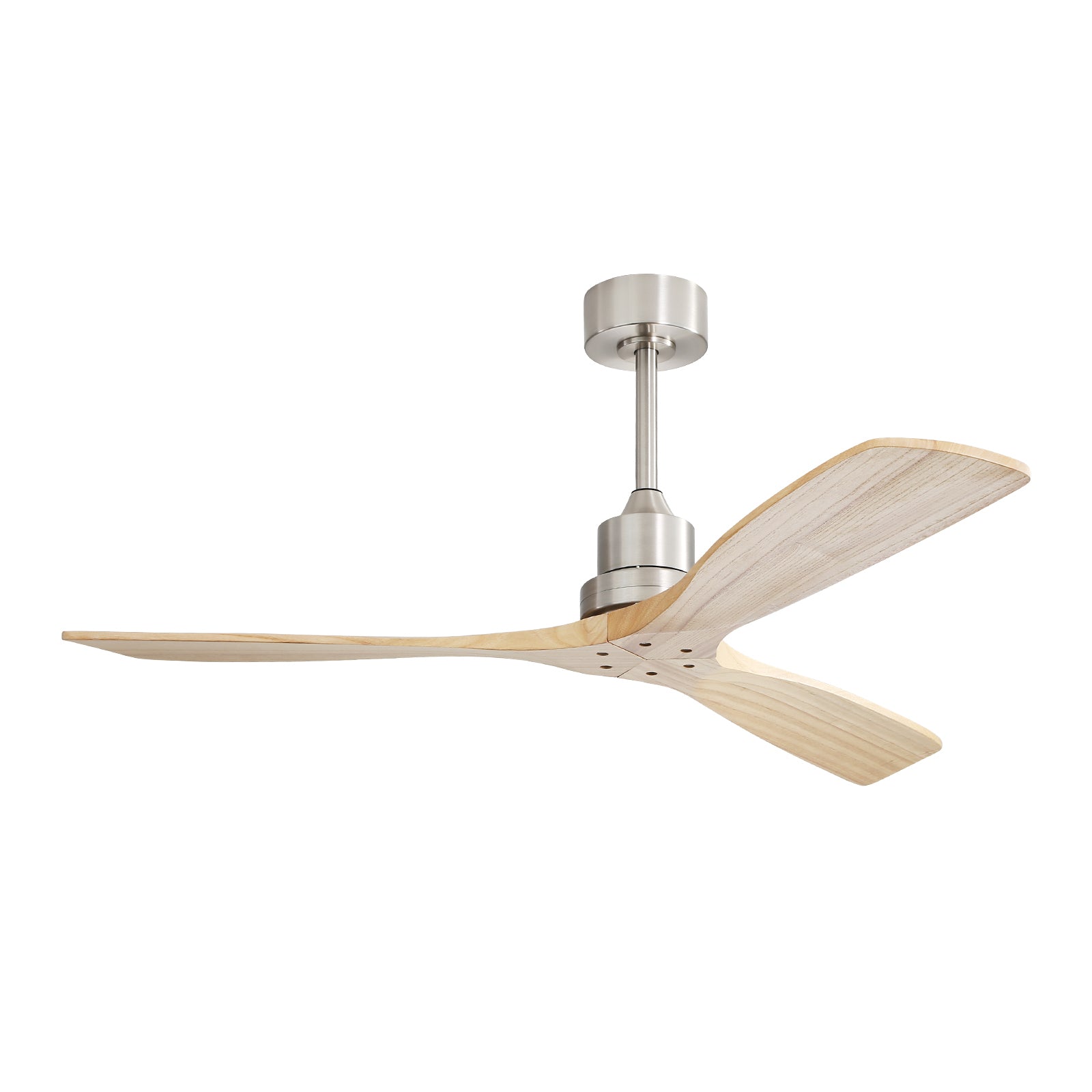 Nøordka Ceiling Fan Fixture Default 52" Modern Sleek Brushed Nickel Ceiling Fan with Remote