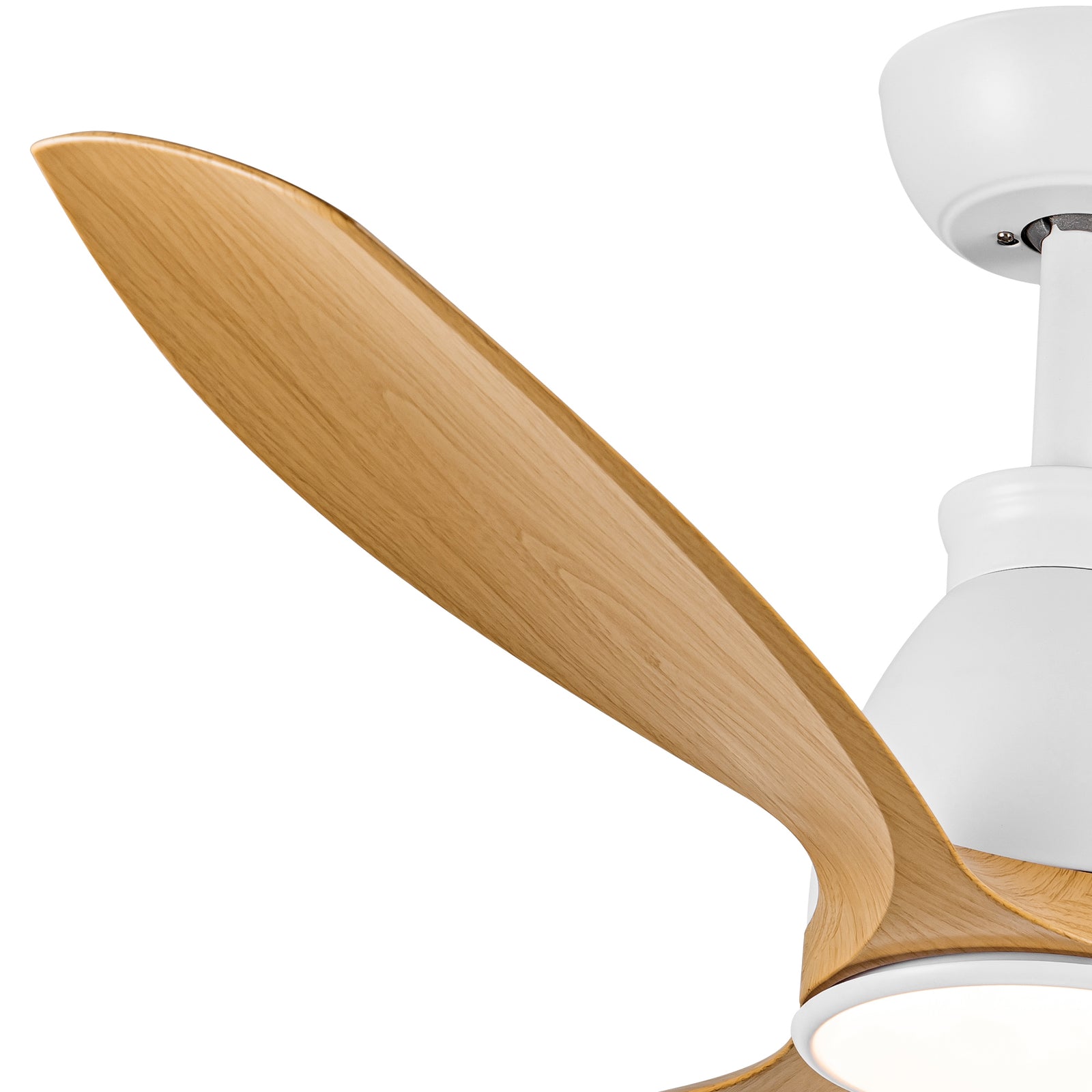 Nøordka Ceiling Fan Fixture Default 52" Modern Sleek White Ceiling Fan with Light