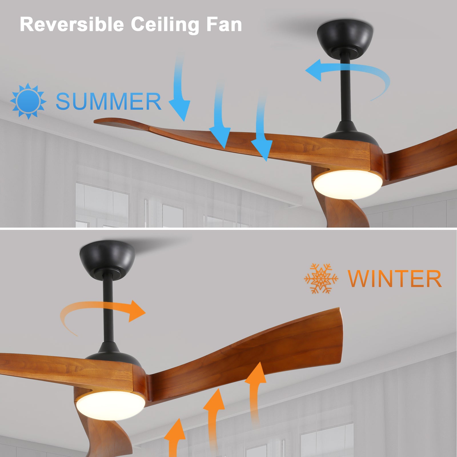 Nøordka Ceiling Fan Fixture Default 52" Nordic Inspired Black Ceiling Fan With Light