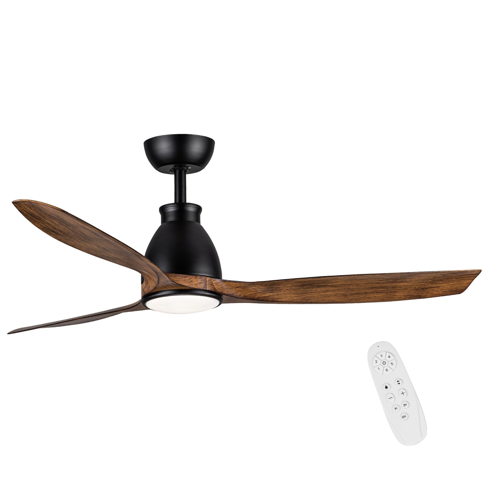 Nøordka Ceiling Fan Fixture Default 52" Nordic Inspired Black Ceiling Fan With Light