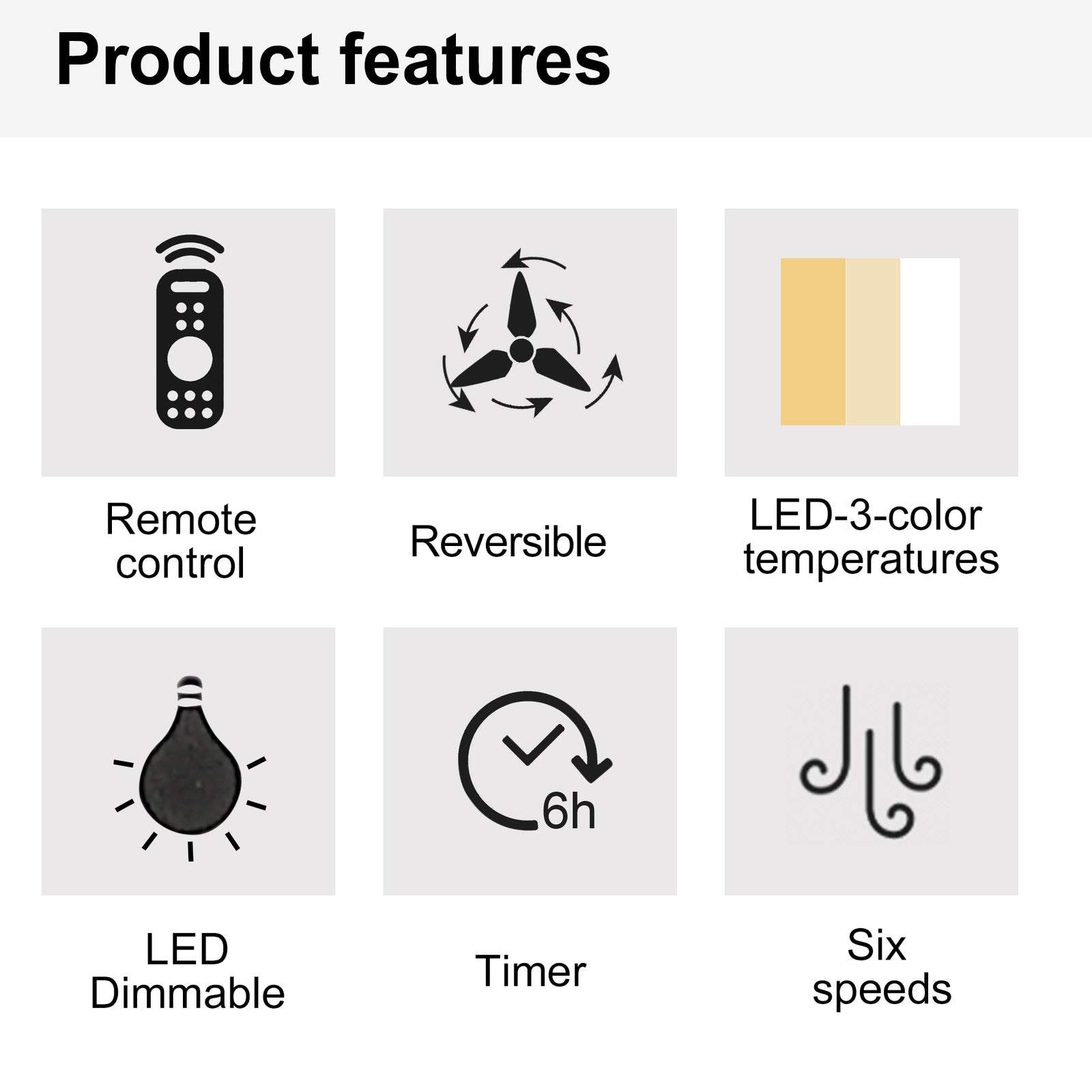 Nøordka Ceiling Fan Fixture Default 52" Nordic Inspired Black Ceiling Fan With Light