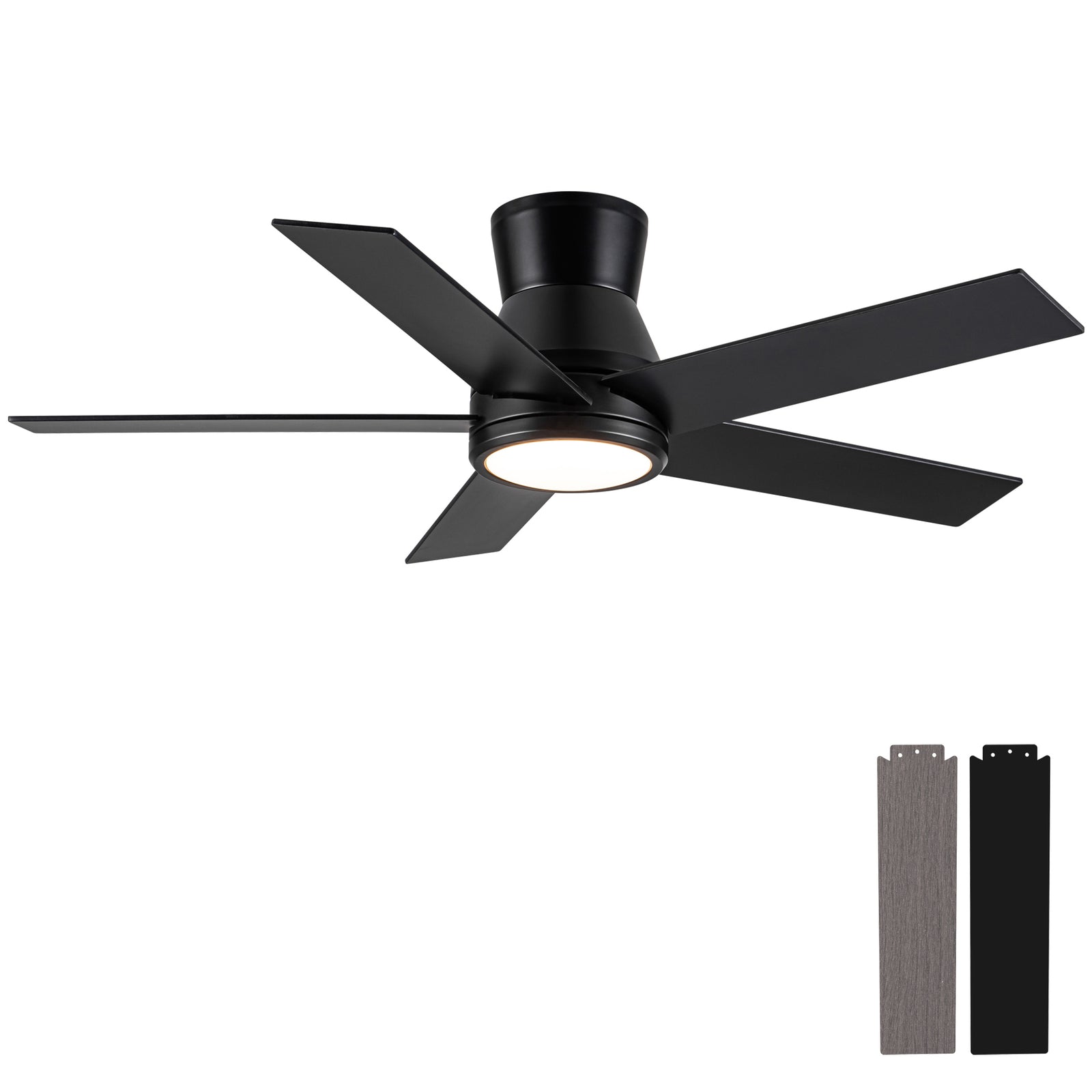 Nøordka Ceiling Fan Fixture Default 52" Nordic Inspired Black Ceiling Fan with Light