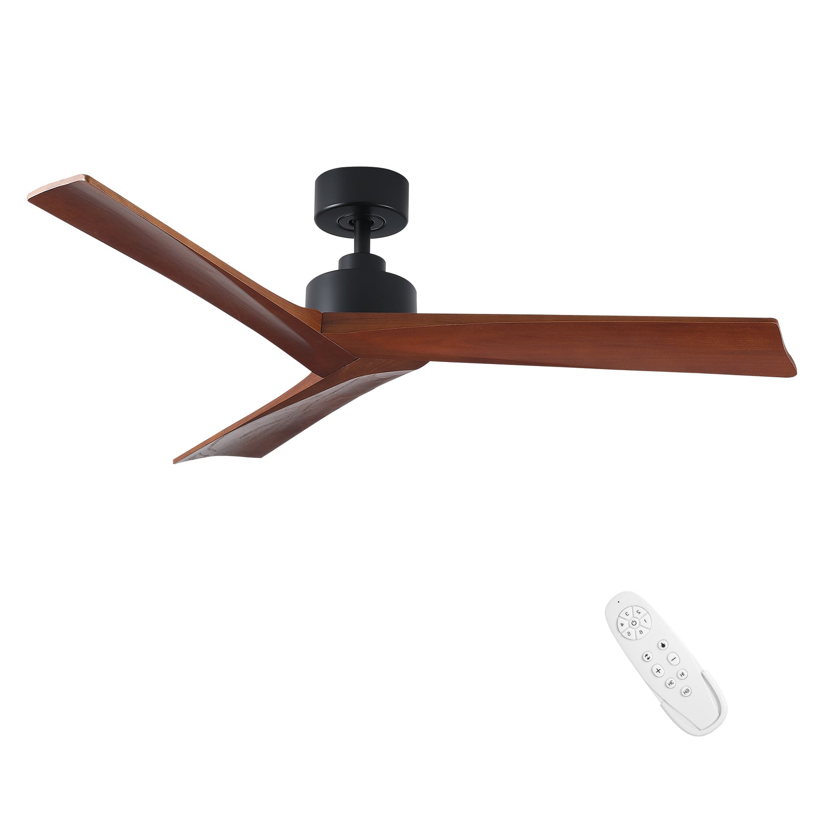 Nøordka Ceiling Fan Fixture Default 52" Nordic Inspired Black Ceiling Fan without Light