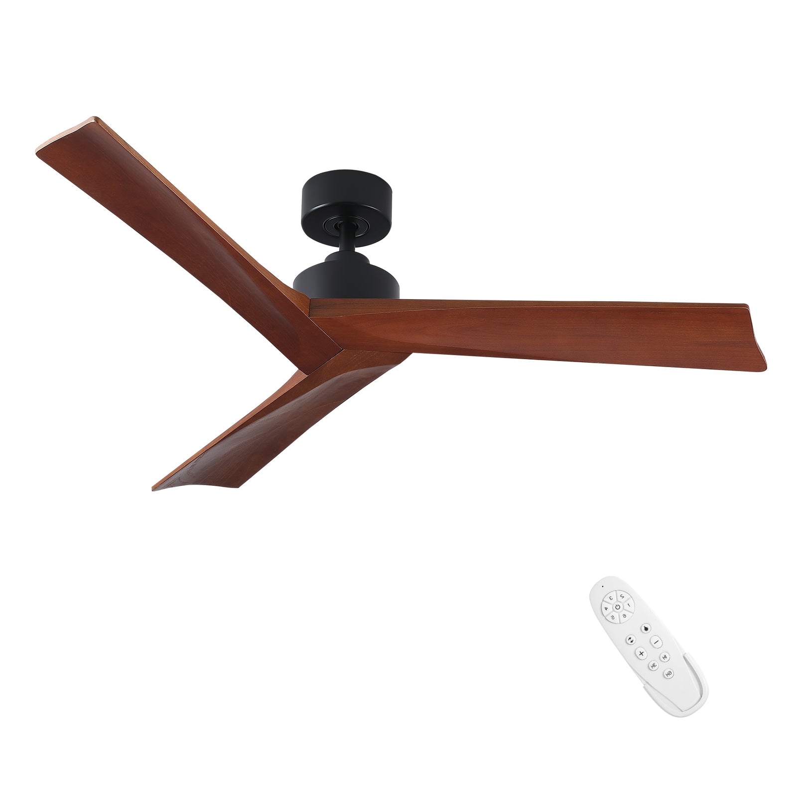 Nøordka Ceiling Fan Fixture Default 52" Nordic Inspired Black Ceiling Fan without Light