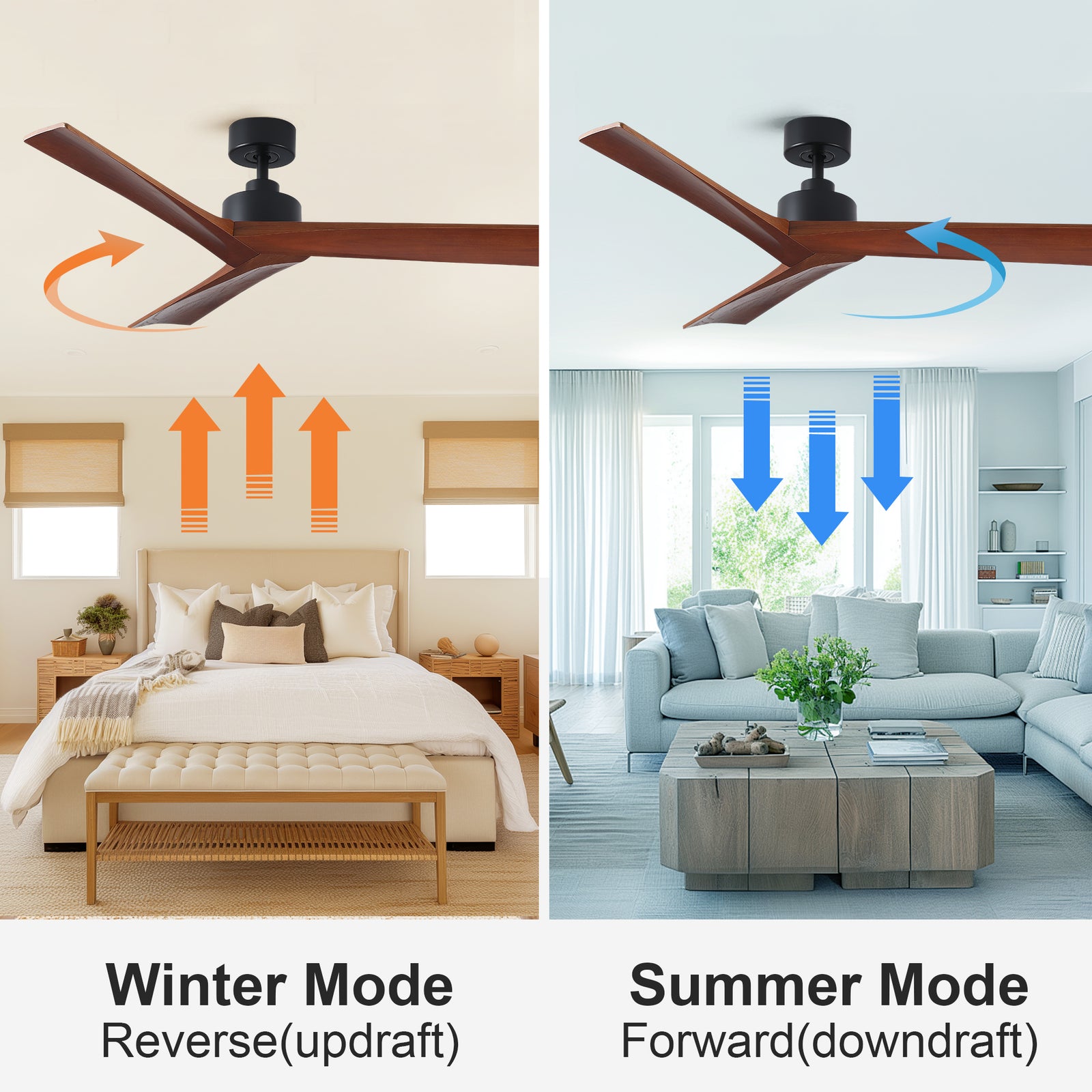 Nøordka Ceiling Fan Fixture Default 52" Nordic Inspired Black Ceiling Fan without Light