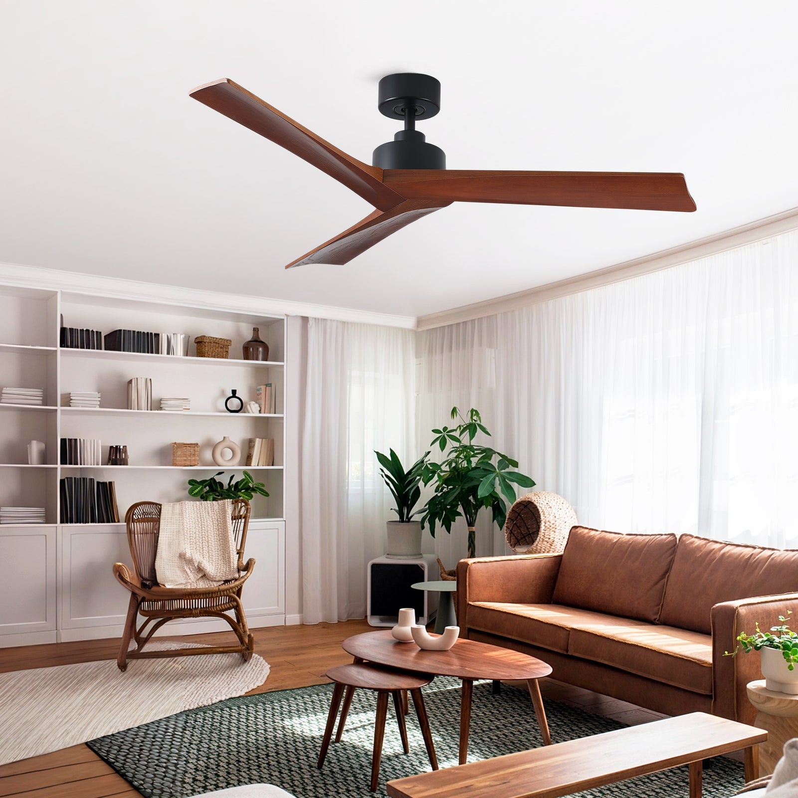 Nøordka Ceiling Fan Fixture Default 52" Nordic Inspired Black Ceiling Fan without Light