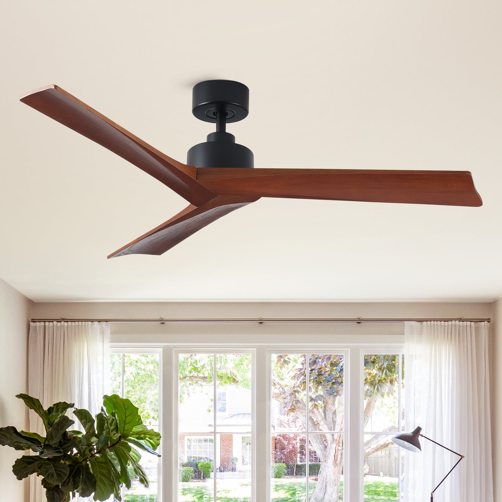 Nøordka Ceiling Fan Fixture Default 52" Nordic Inspired Black Ceiling Fan without Light