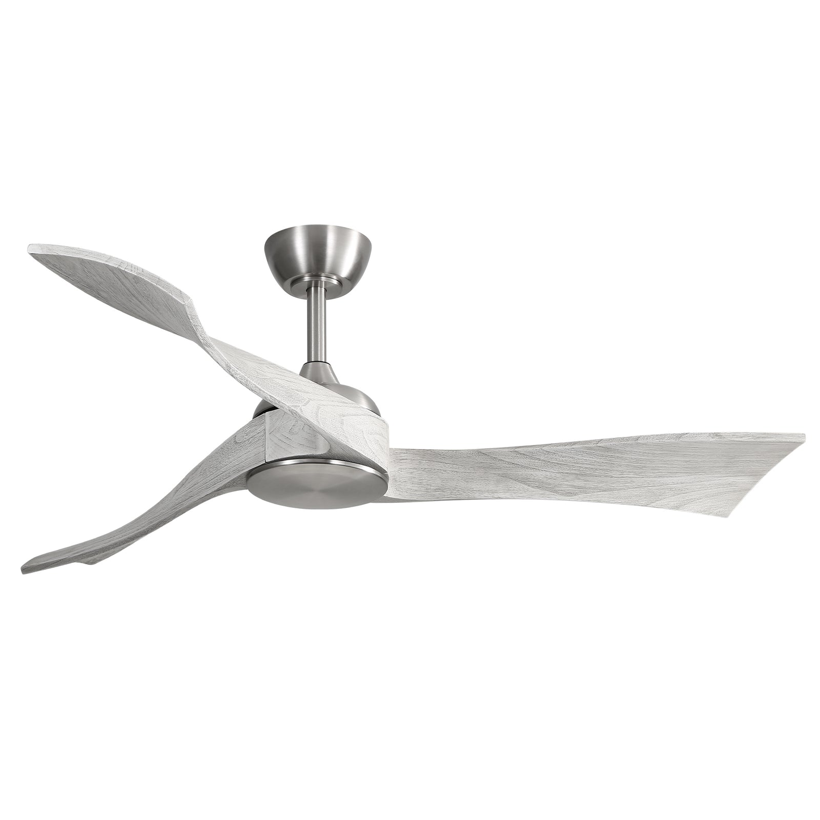 Nøordka Ceiling Fan Fixture Default 52" Nordic Inspired Brushed Nickel Ceiling Fan No Light
