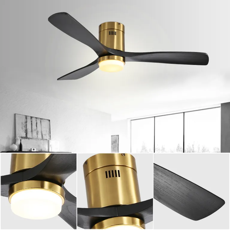 Nøordka Ceiling Fan Fixture Default 52" Nordic Inspired Gold Ceiling Fan with Remote
