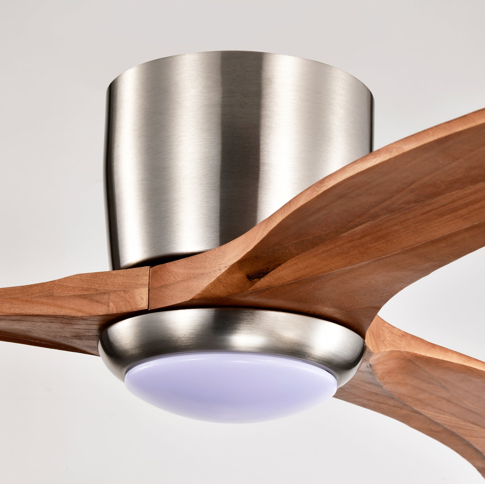 Nøordka Ceiling Fan Fixture Default 52" Nordic Inspired Nickel Ceiling Fan With Light