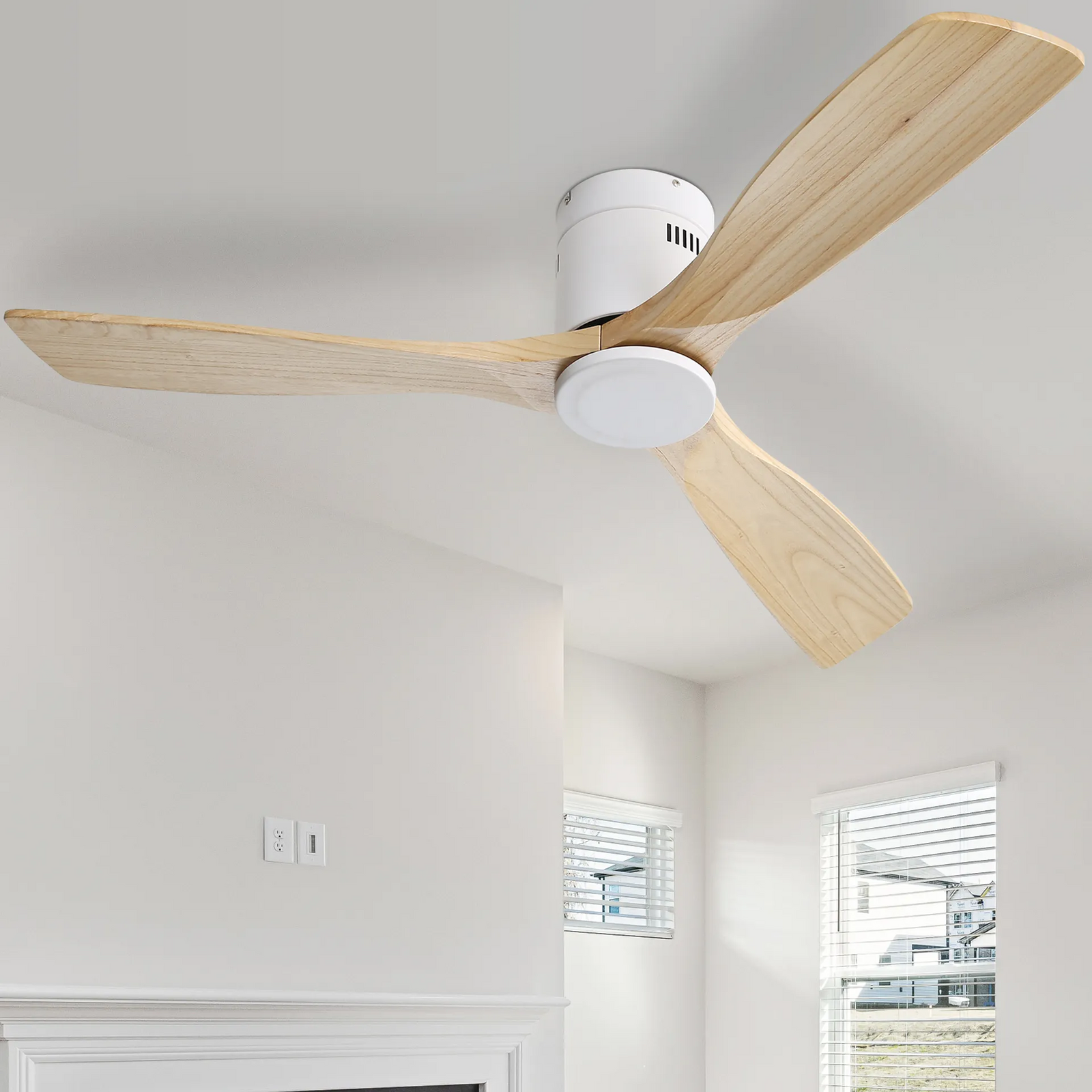 Nøordka Ceiling Fan Fixture Default 52" Nordic Inspired White Ceiling Fan for Living Rooms