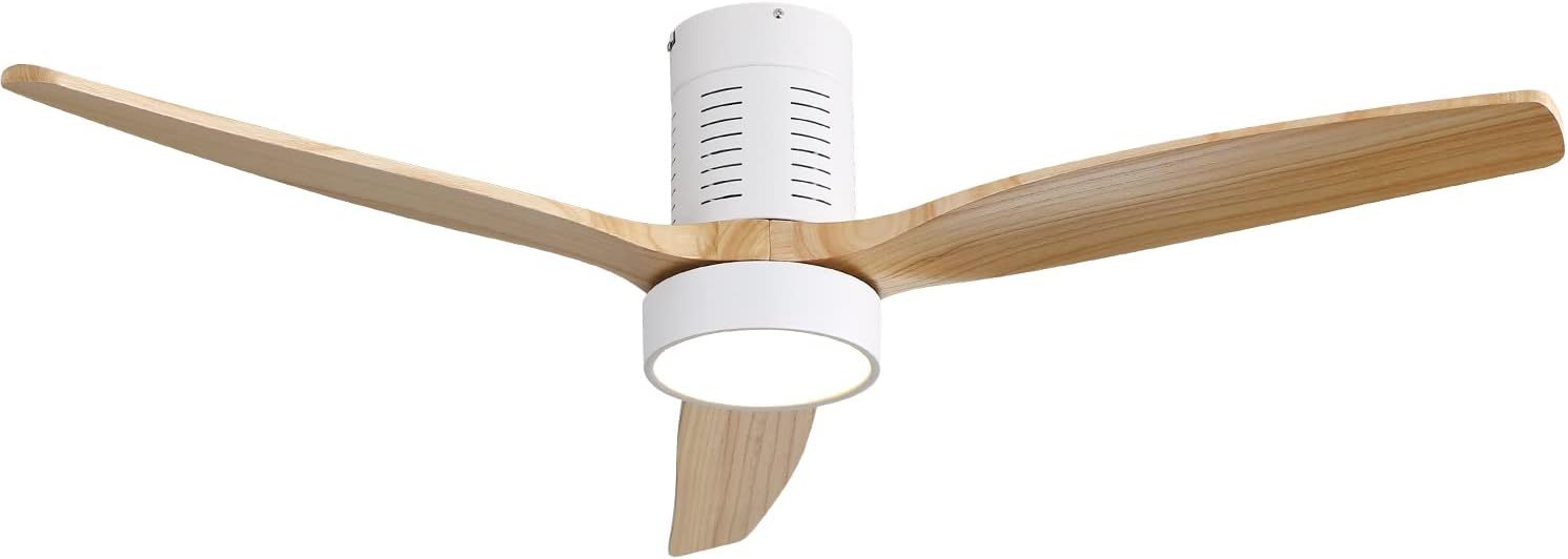 Nøordka Ceiling Fan Fixture Default 52" Nordic Inspired White Ceiling Fan With Light