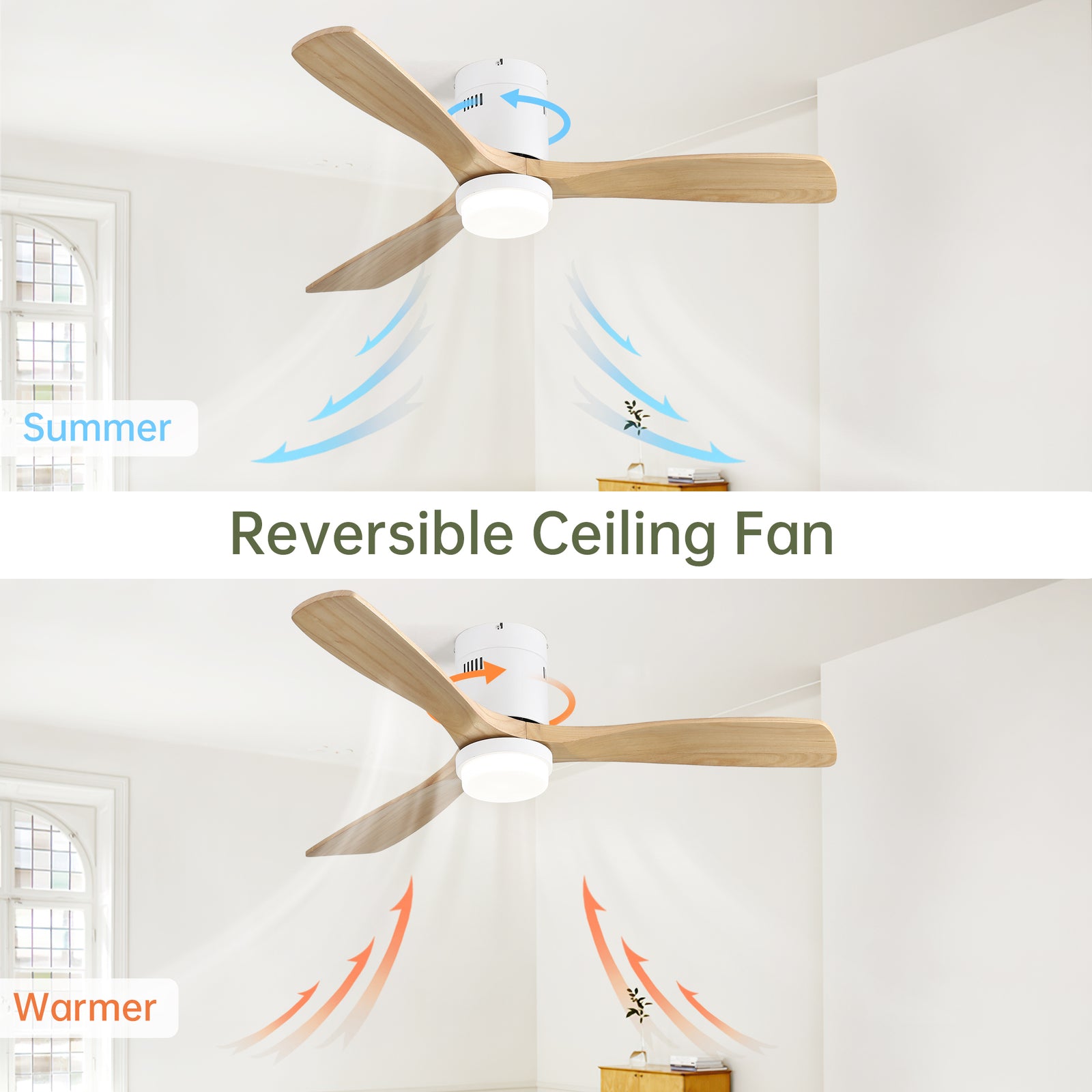 Nøordka Ceiling Fan Fixture Default 52" Nordic Inspired White Ceiling Fan with Remote