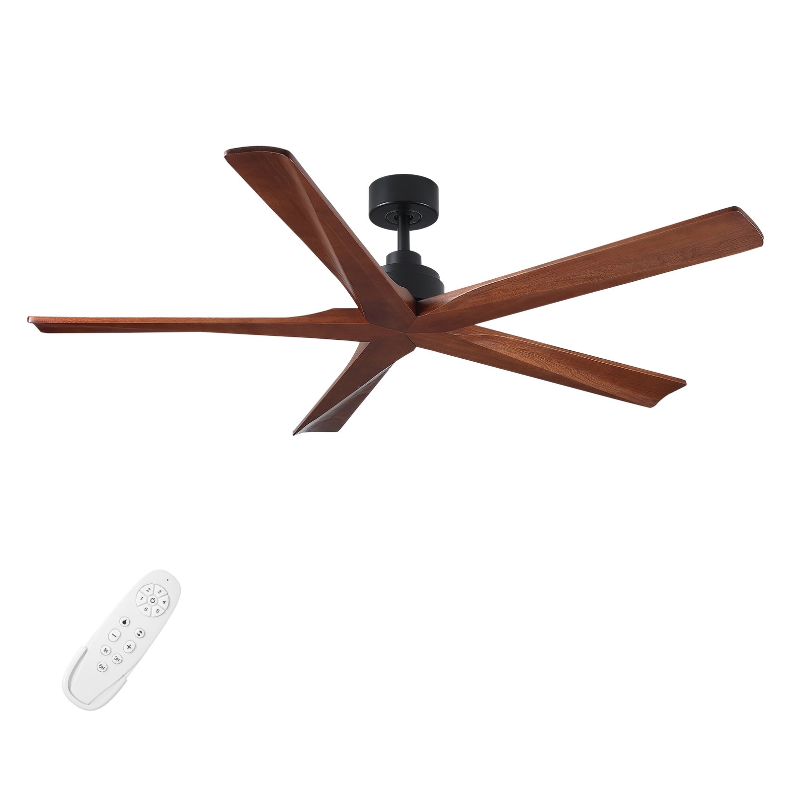 Nøordka Ceiling Fan Fixture Default 60" Nordic Inspired Black Ceiling Fan Without Light