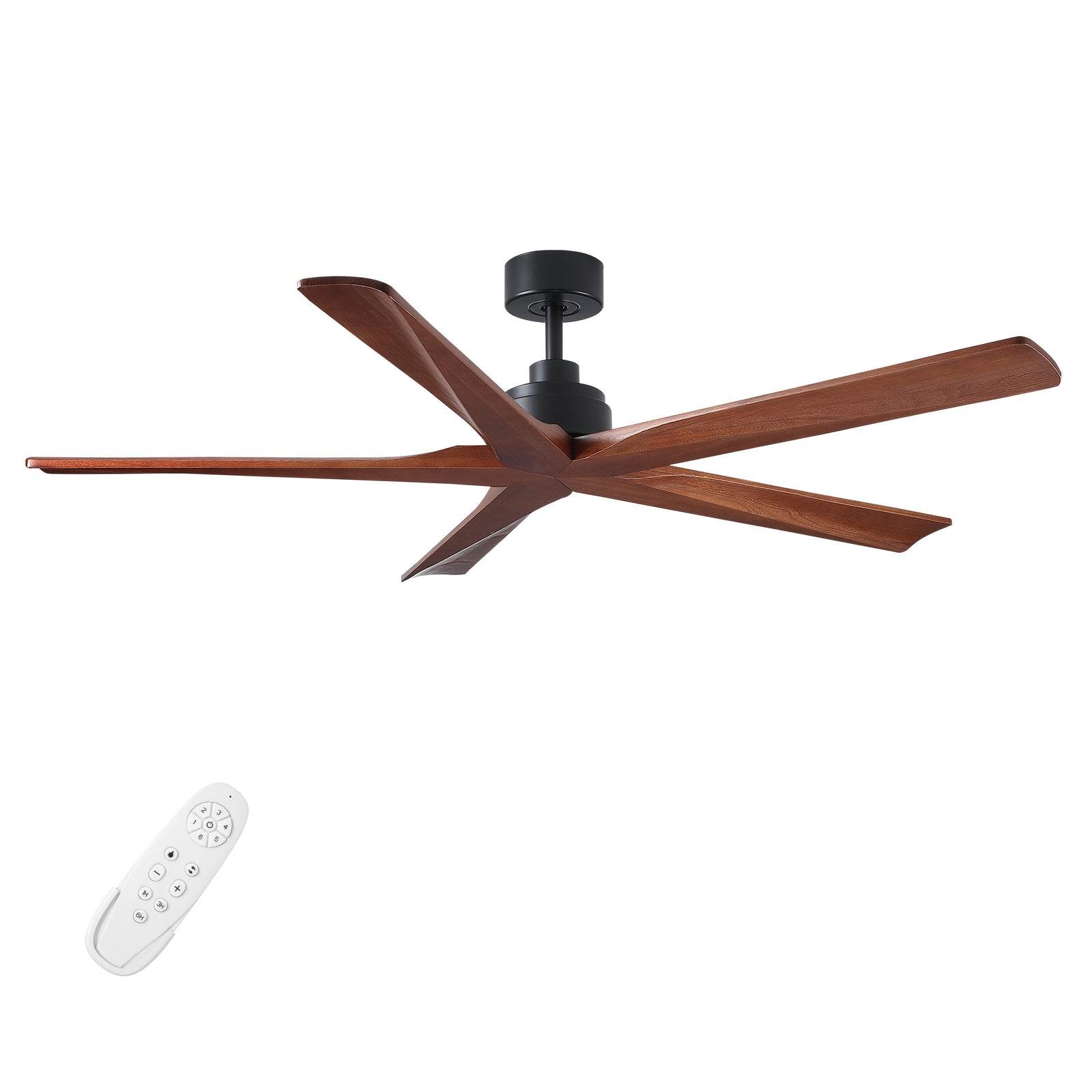 Nøordka Ceiling Fan Fixture Default 60" Nordic Inspired Black Ceiling Fan Without Light
