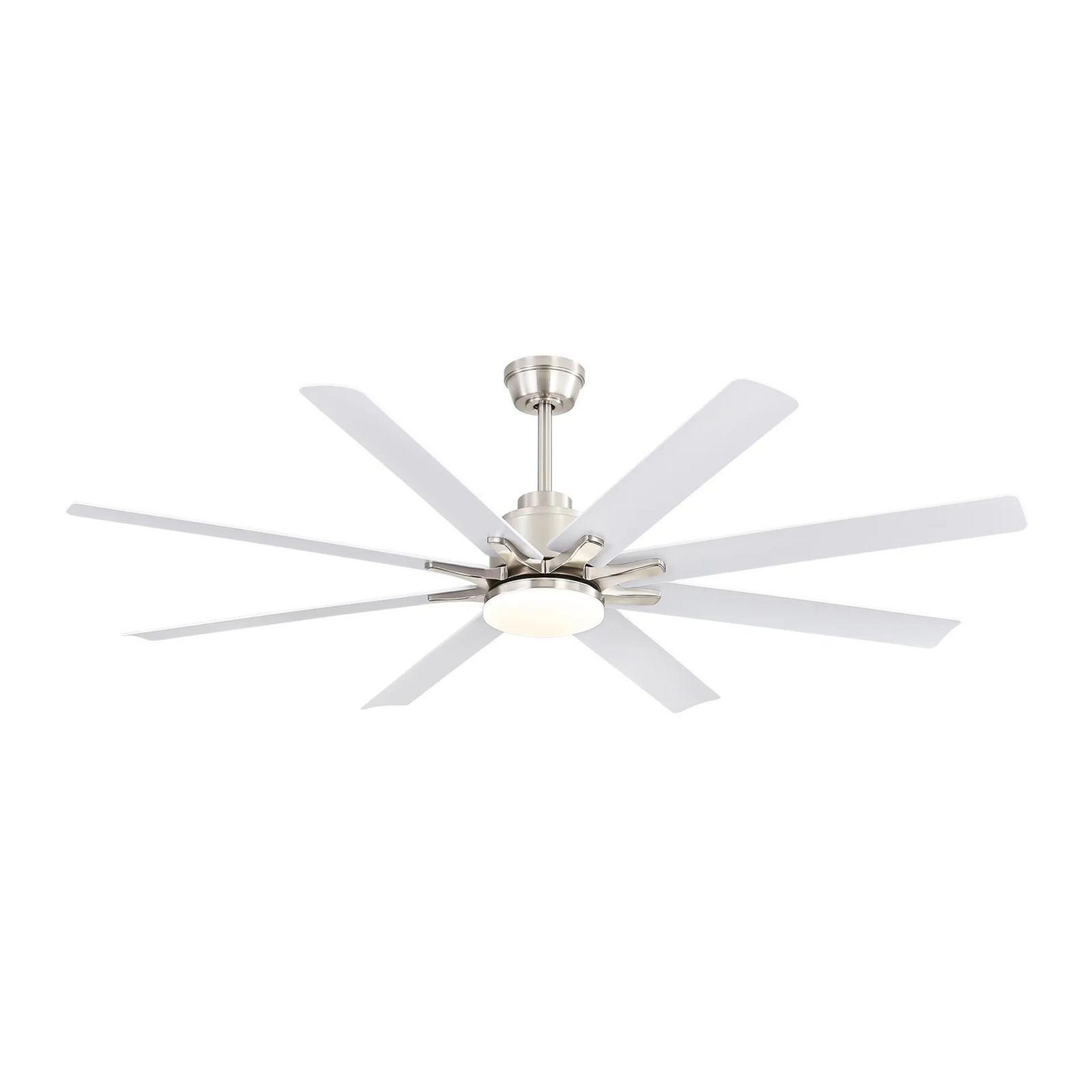 Nøordka Ceiling Fan Fixture Default 66" Modern Sleek Brushed Nickel Ceiling Fan