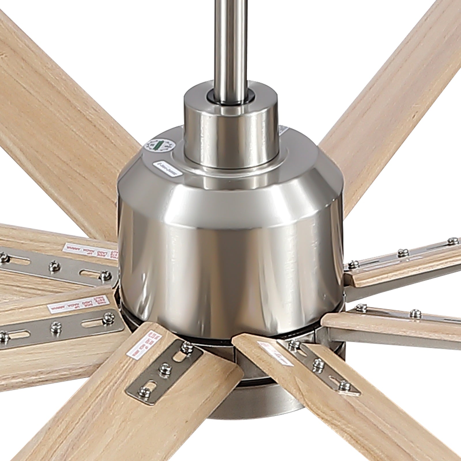Nøordka Ceiling Fan Fixture Default 84" Modern Sleek Brushed Nickel Ceiling Fan With Light
