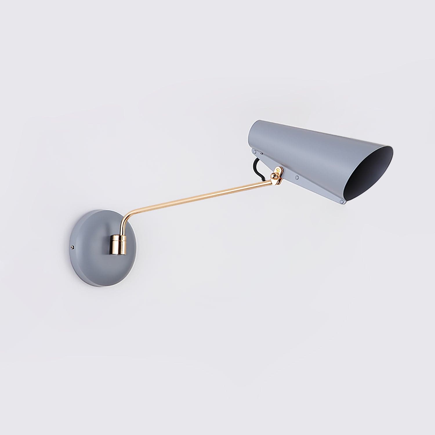 Nøordka Light Bespoke Wall Light Fixture ∅ 20.9″ x H 9.4″ / Dia 53cm x H 24cm / Gray Steel Bird Form Nordic Inspired Wall Lamp