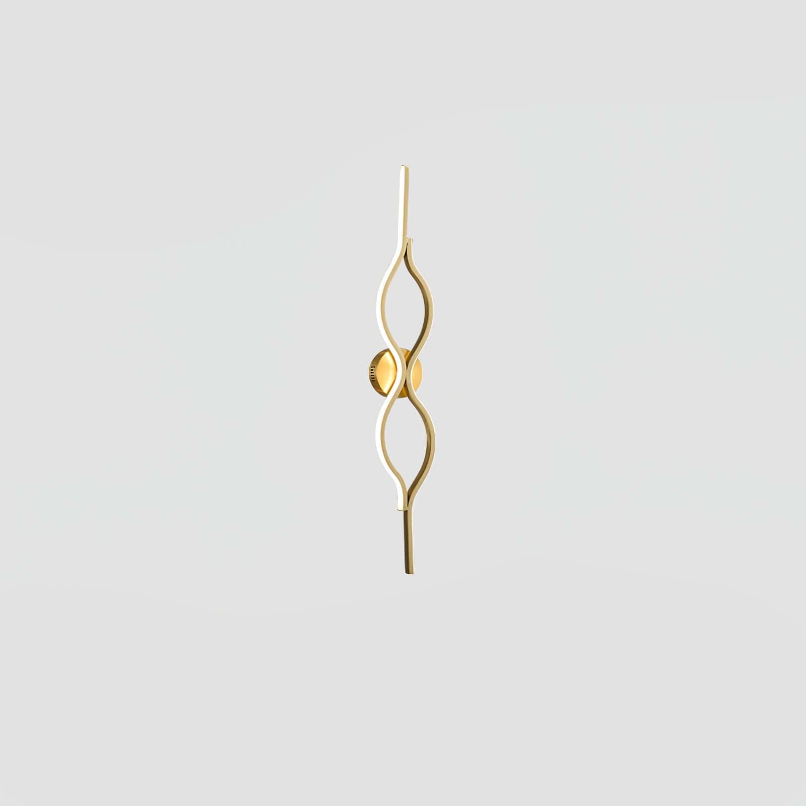 Nøordka Light Bespoke Wall Light Fixture ∅ 4.7″ x H 31.5″ / Dia 12cm x H 80cm / Brass & Three-Color Changing Light Twist Nordic Inspired Brass Finish Wall Light