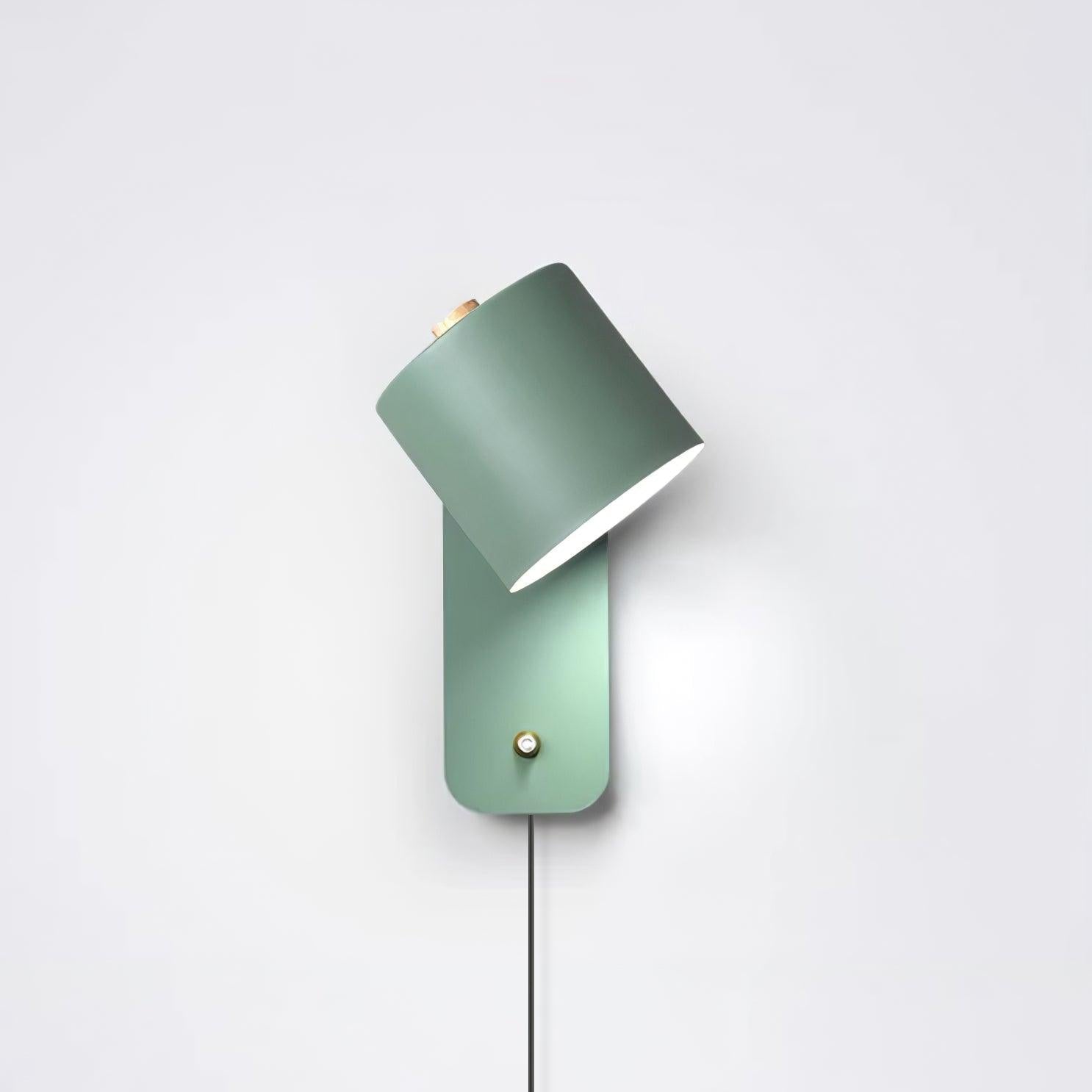 Nøordka Light Bespoke Wall Light Fixture ∅ 5.1″ x H 11.8″ / Dia 13cm x H 30cm / Green / US Plug Cylinder Scandinavian Inspired Wall Sconce