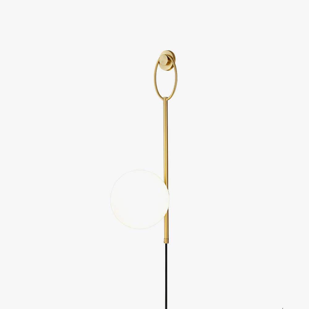 Nøordka Light Bespoke Wall Light Fixture ∅ 5.9″ x H 19.7″ / Dia 15cm x H 50cm / Brass & White / US Plug Sculptural Balloon Brass Premium Wall Sconce