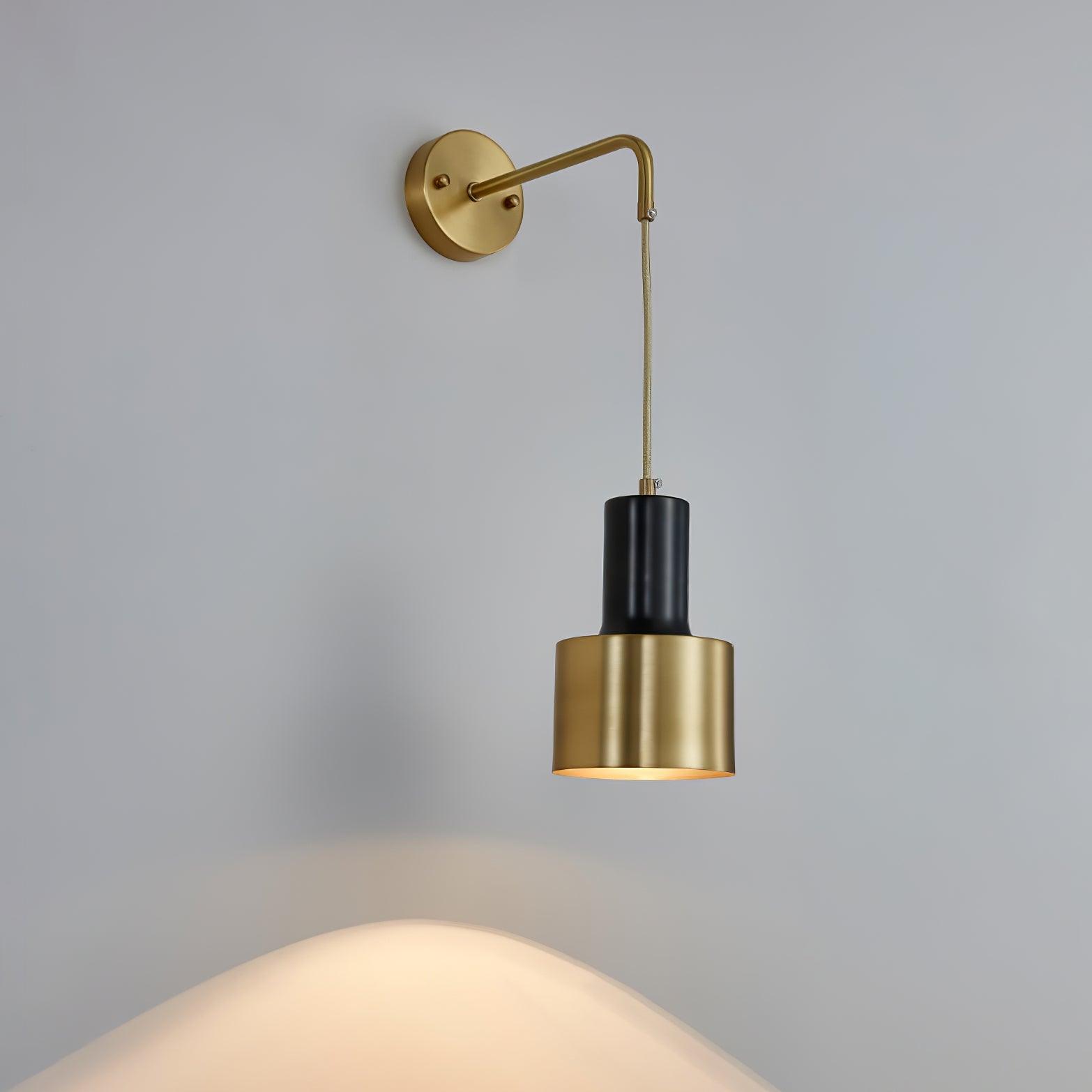 Nøordka Light Bespoke Wall Light Fixture Brass And Matte Black Contemporary Wall Lamp