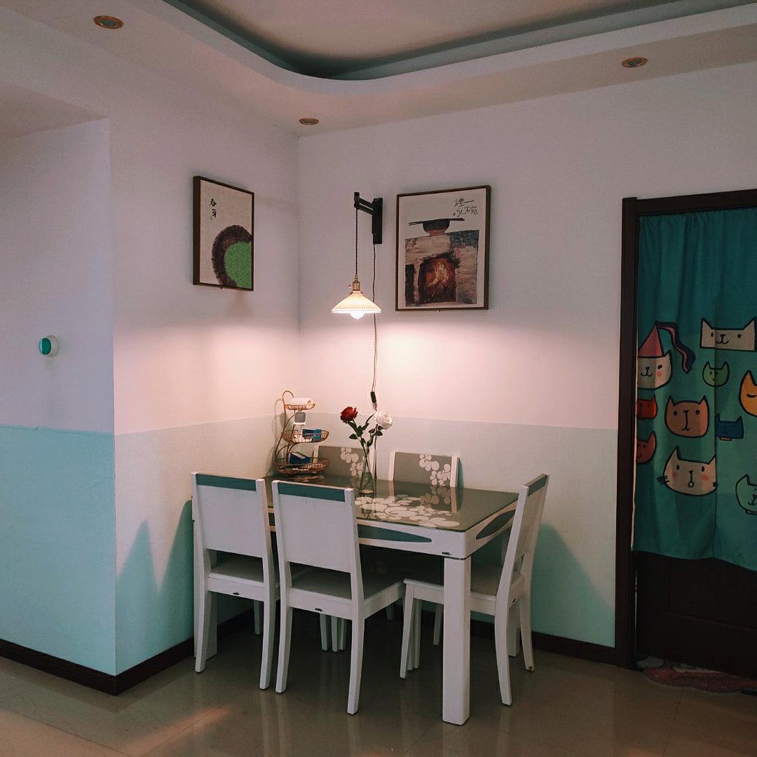 Nøordka Light Bespoke Wall Light Fixture Circular Walnut Nordic Inspired Wall Lamp