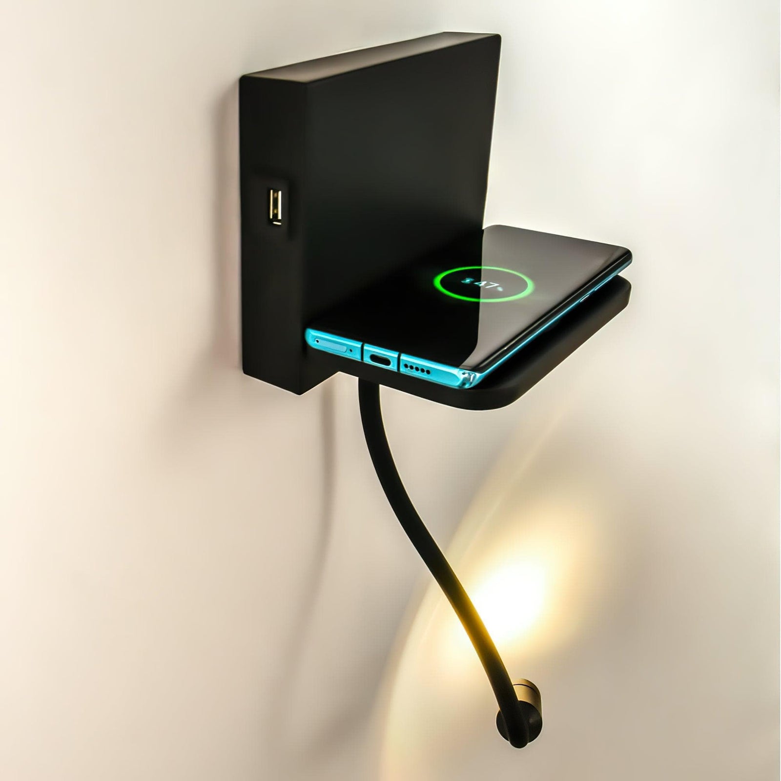 Nøordka Light Bespoke Wall Light Fixture Curved Brushed Metal Contemporary Wall Light