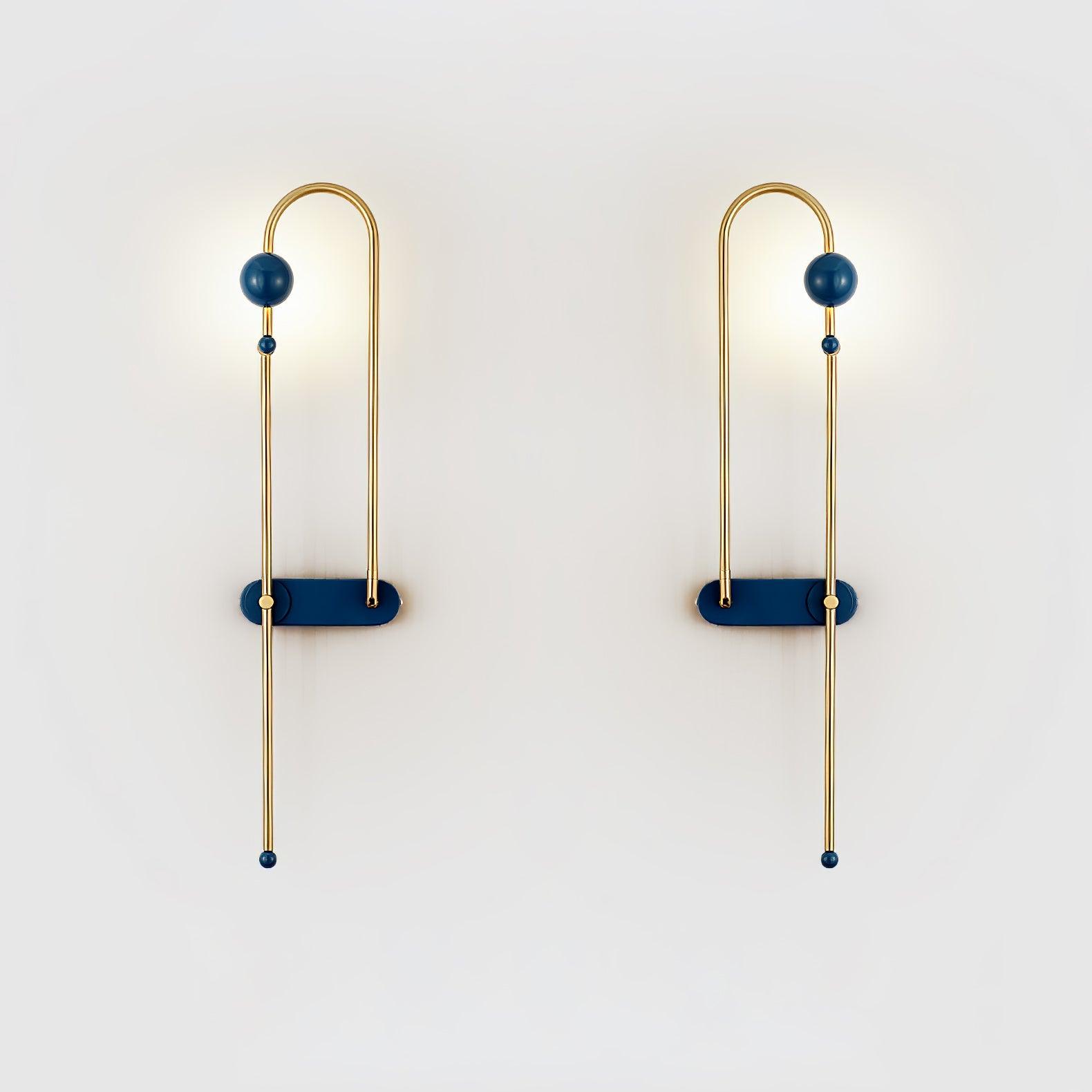 Nøordka Light Bespoke Wall Light Fixture Curved Looped Metal Contemporary Wall Lamp