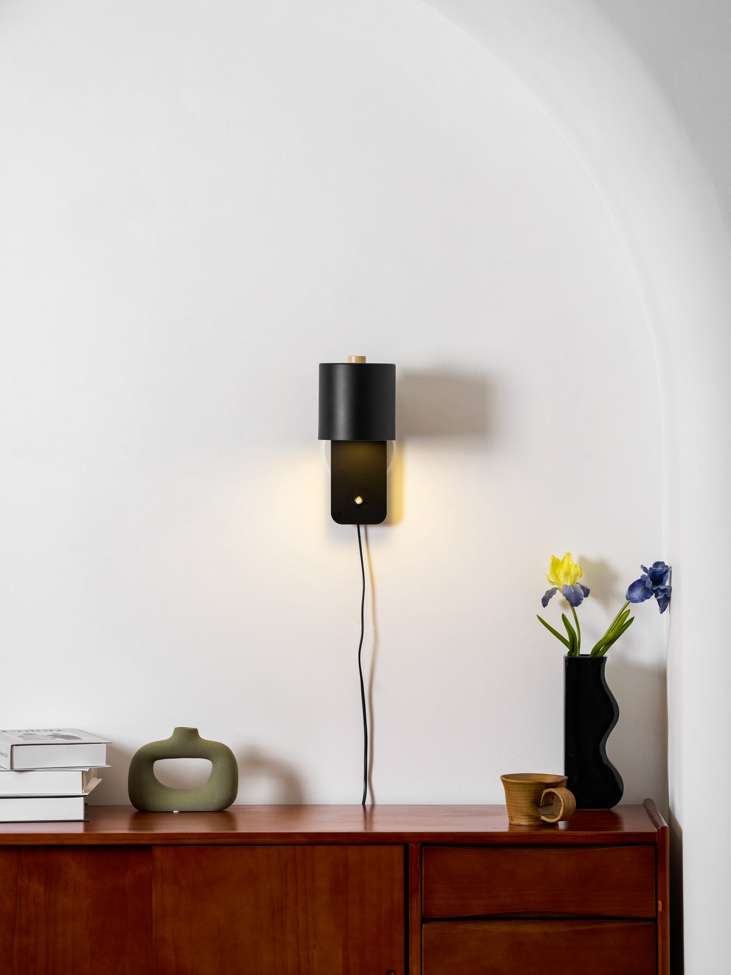 Nøordka Light Bespoke Wall Light Fixture Cylinder Scandinavian Inspired Wall Sconce