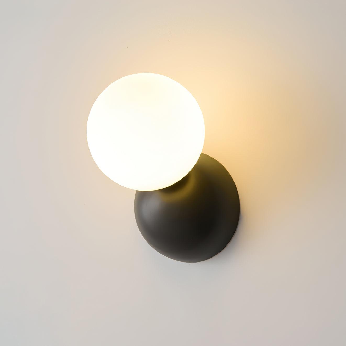 Nøordka Light Bespoke Wall Light Fixture Globe Sleek Matte Brass Finish Wall Light