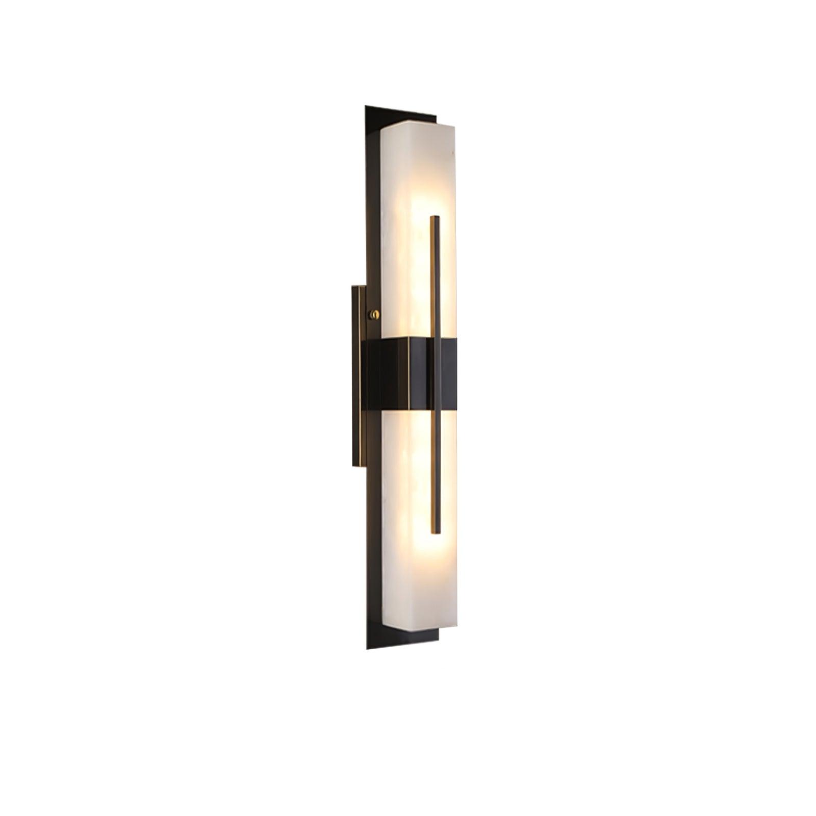 Nøordka Light Bespoke Wall Light Fixture L 3.5″ x W 5.5″ x H 27.6″ / L 9cm x W 14cm x H 70cm / Black & White / Warm Light Rectangular Contemporary Outdoor Wall Light