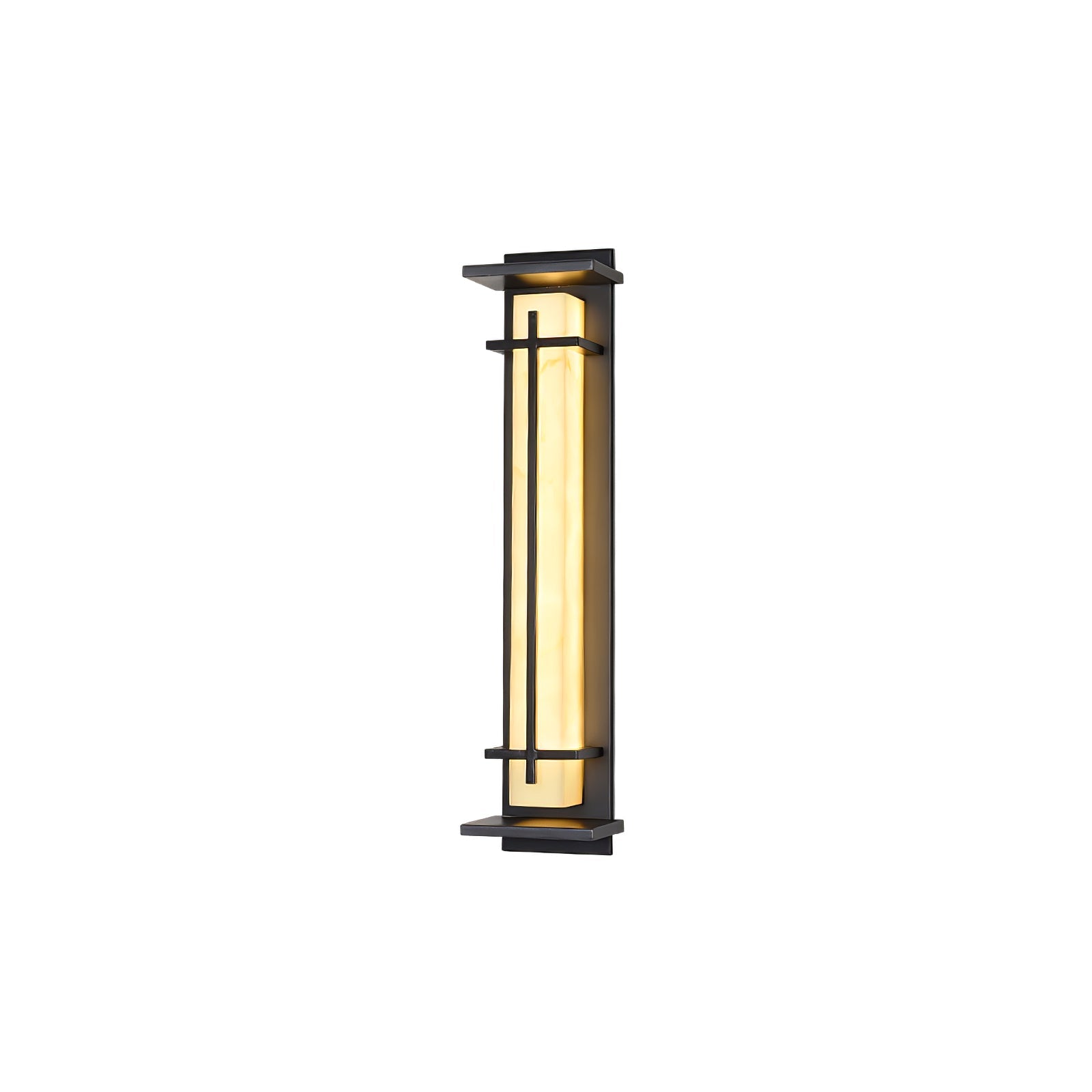 Nøordka Light Bespoke Wall Light Fixture L 4.7″ x W 6.3″ x H 19.7″ / Black & White / Warm Light Square Contemporary For Porch And Patio Wall Light