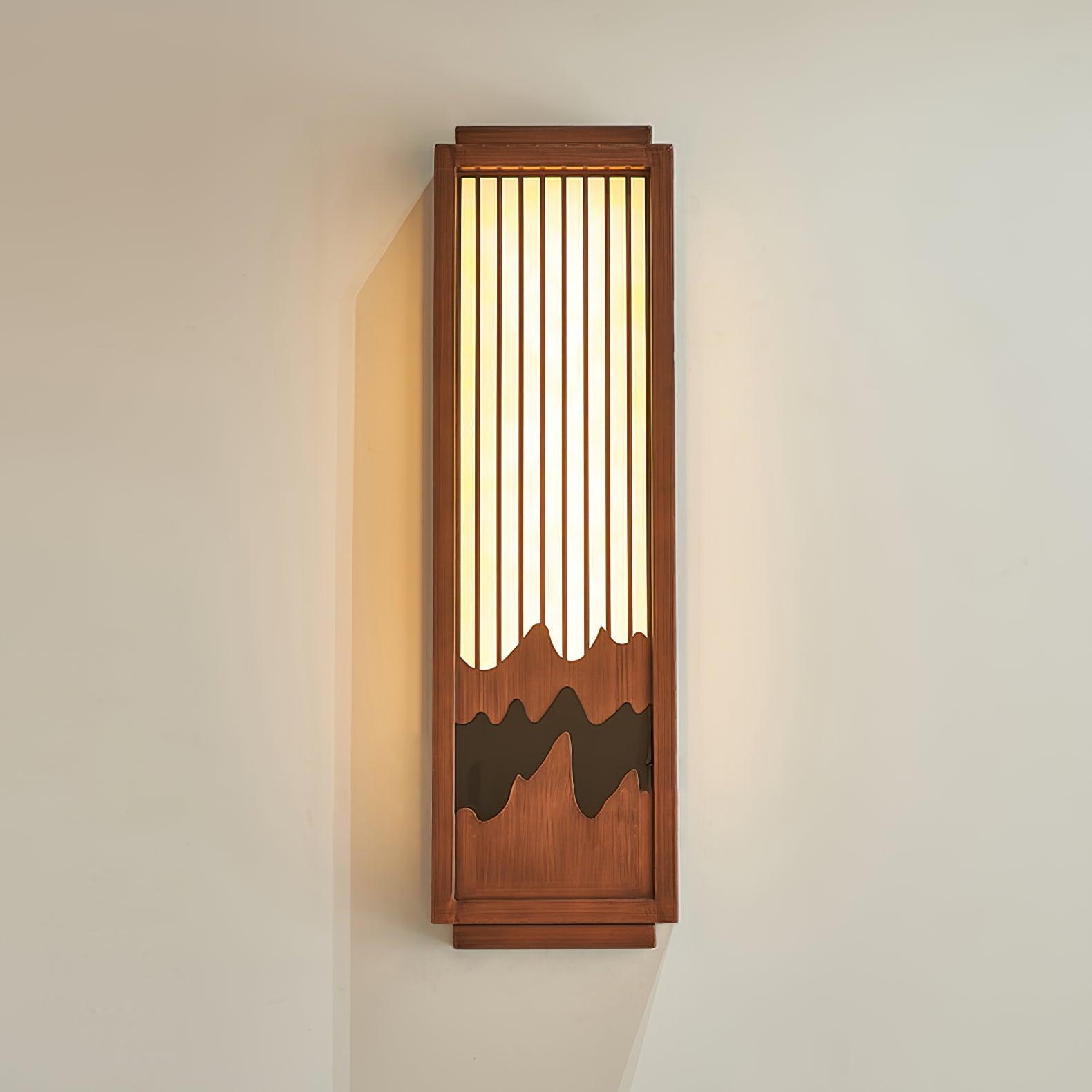 Nøordka Light Bespoke Wall Light Fixture L 8.7″ x W 3.9″ x H 29.5″ / L 22cm x W 10cm x H 75cm / Brown & White / Cool Light Sleek Weather Resistant Contemporary Wall Light