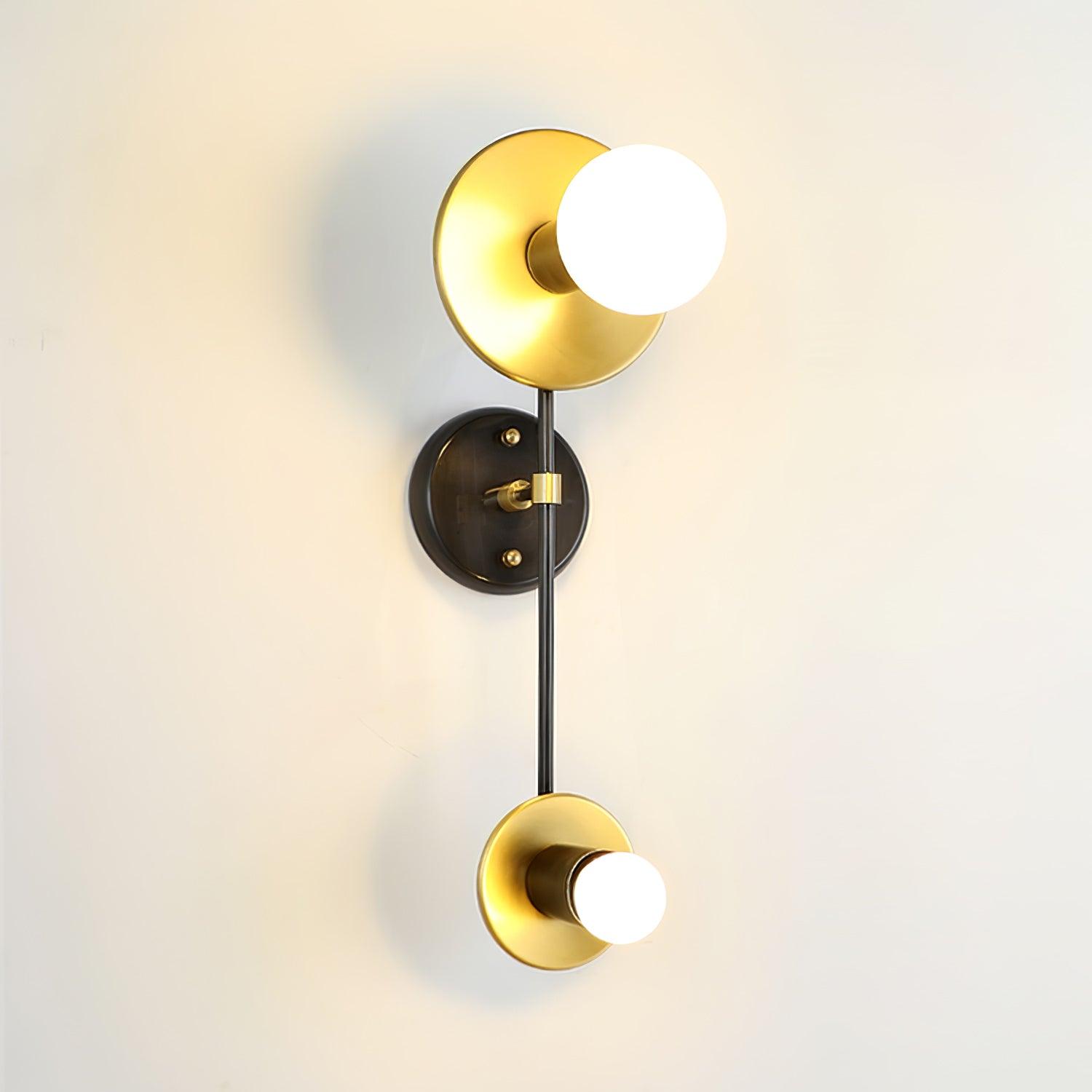 Nøordka Light Bespoke Wall Light Fixture Marble Balance Scale Brass Finish Wall Sconce