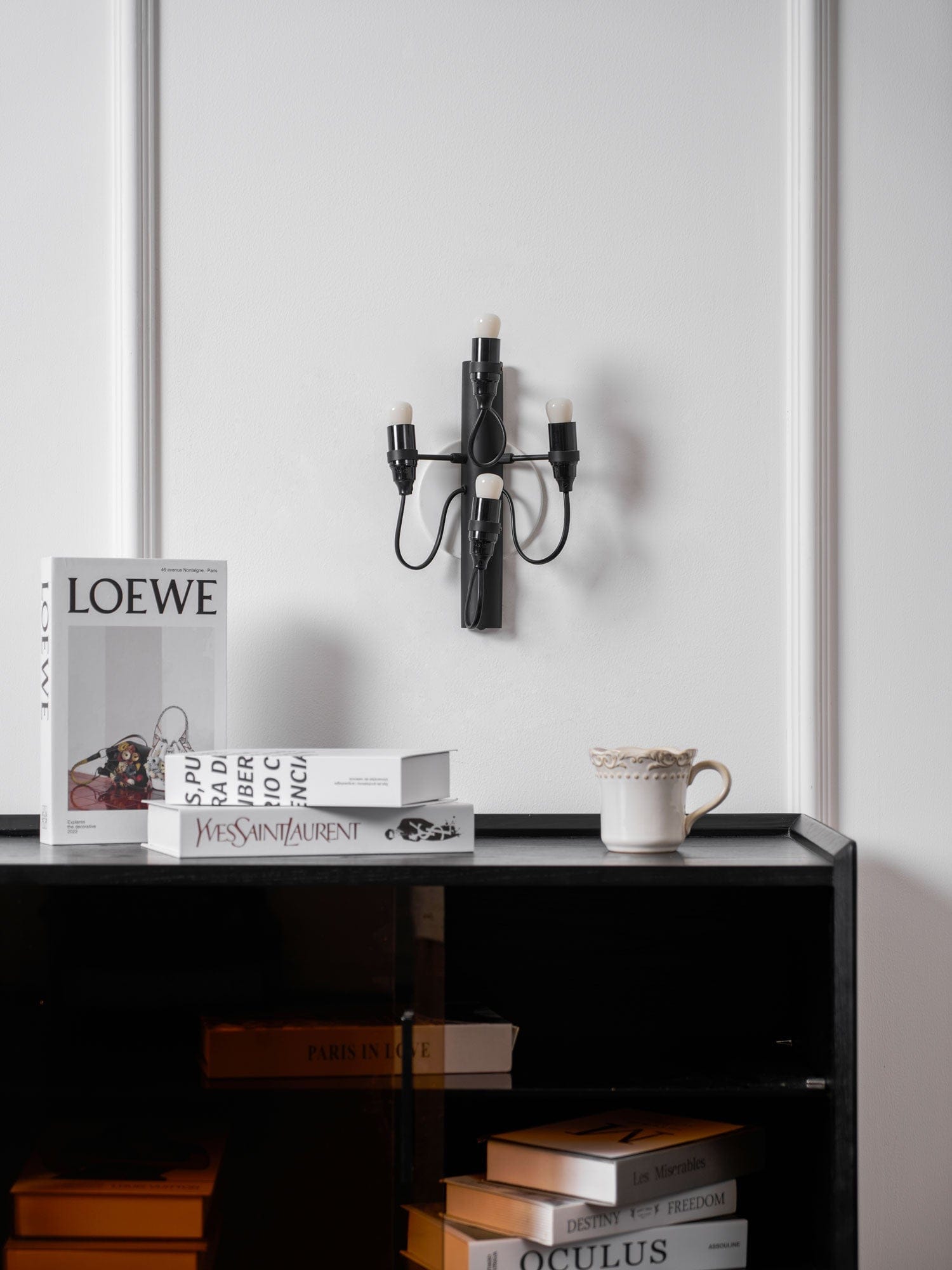 Nøordka Light Bespoke Wall Light Fixture Mirror Polished Steel Contemporary Wall Lamp