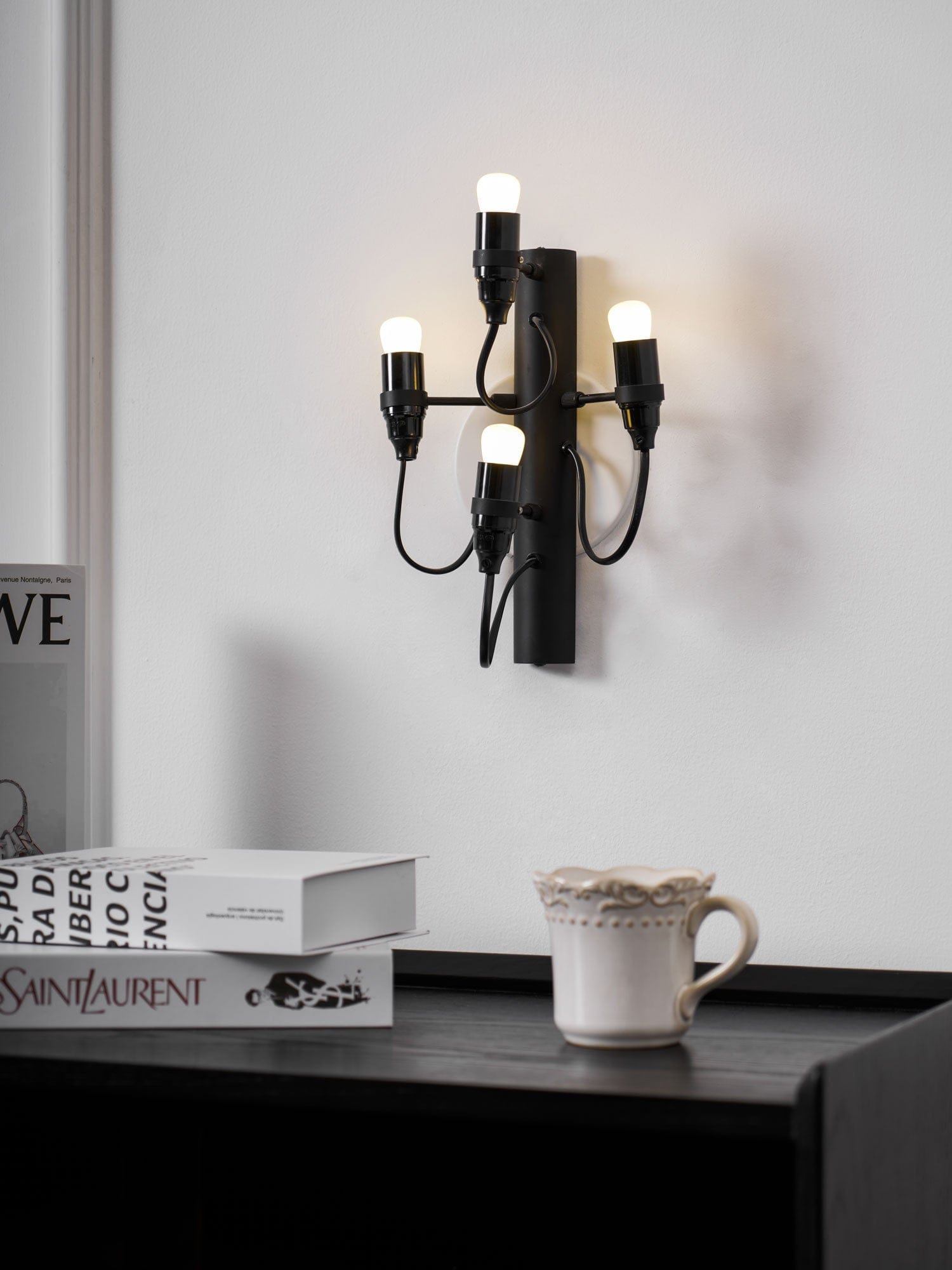 Nøordka Light Bespoke Wall Light Fixture Mirror Polished Steel Contemporary Wall Lamp