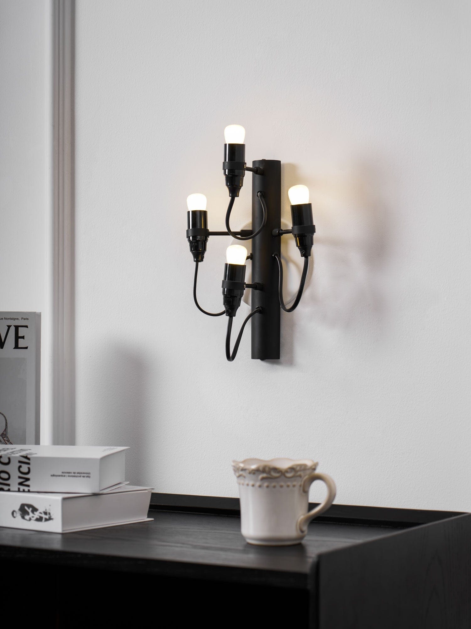 Nøordka Light Bespoke Wall Light Fixture Mirror Polished Steel Contemporary Wall Lamp