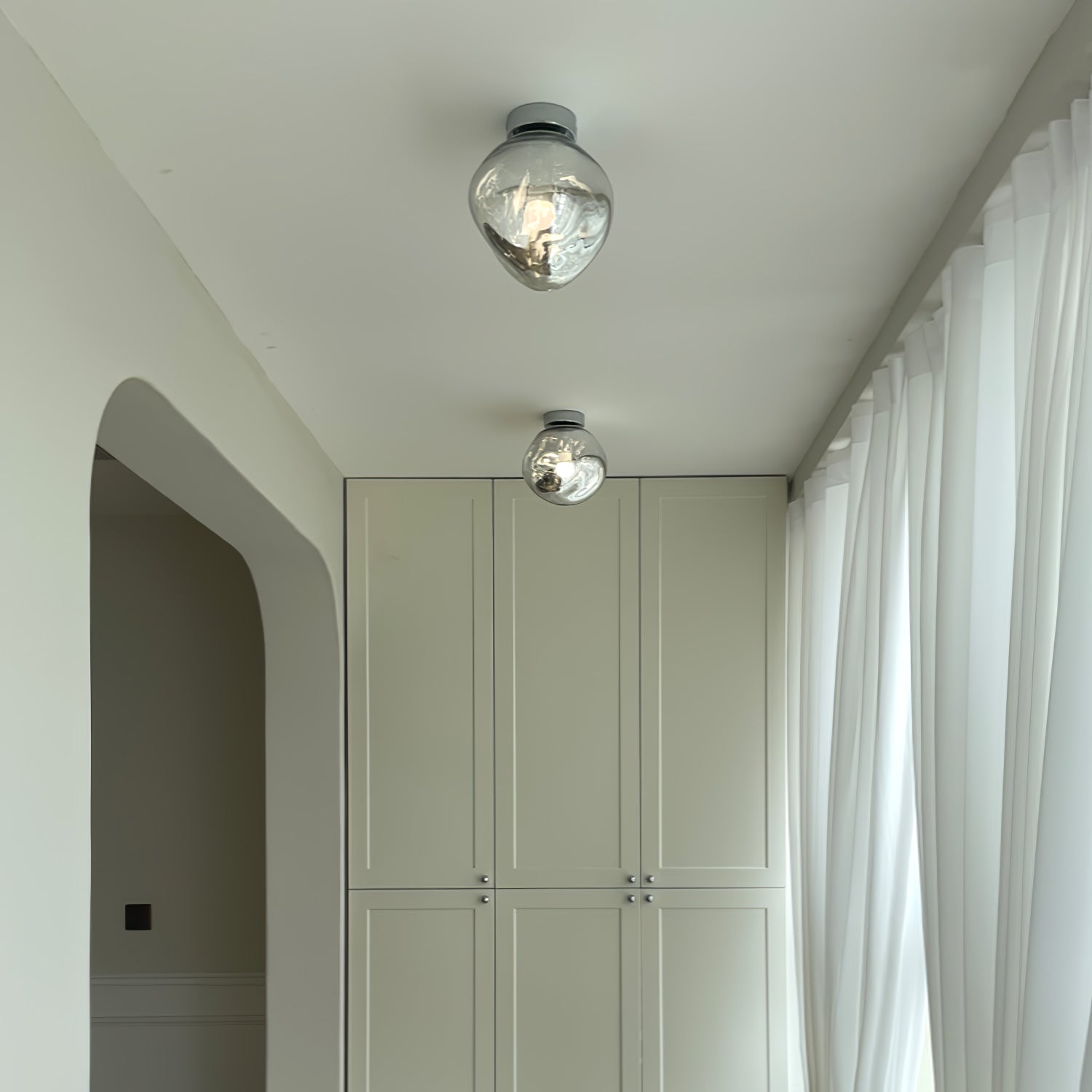 Nøordka Light Bespoke Wall Light Fixture Molten Glass Mirror Contemporary Wall Lamp