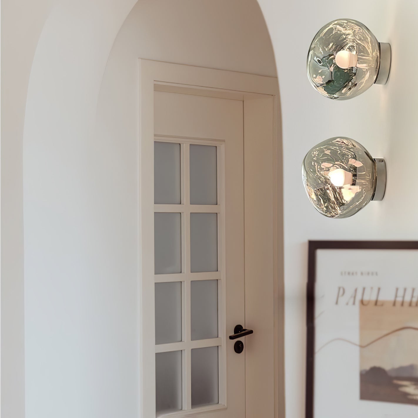 Nøordka Light Bespoke Wall Light Fixture Molten Glass Mirror Contemporary Wall Lamp