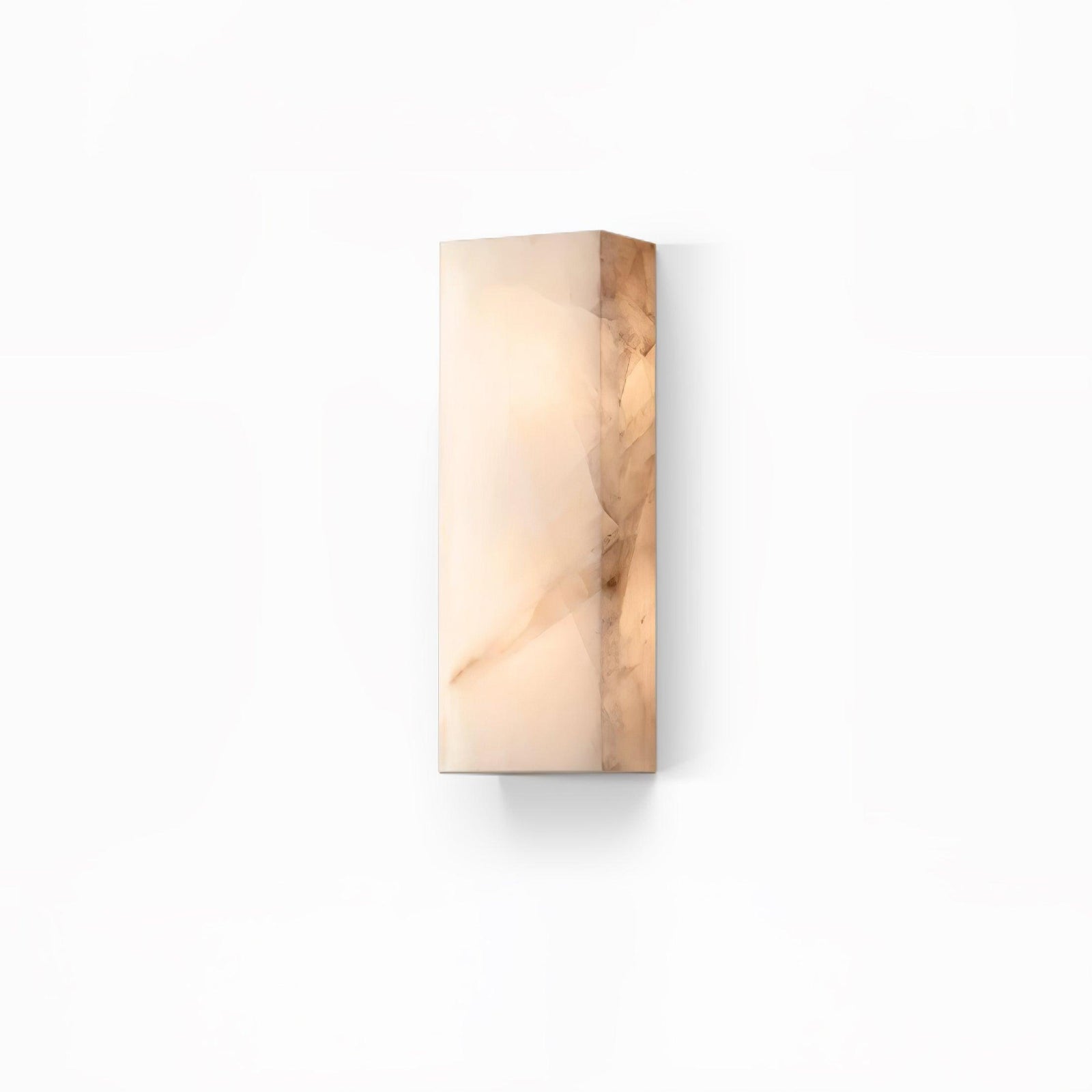 Nøordka Light Bespoke Wall Light Fixture Rectangular Alabaster Contemporary Wall Sconce