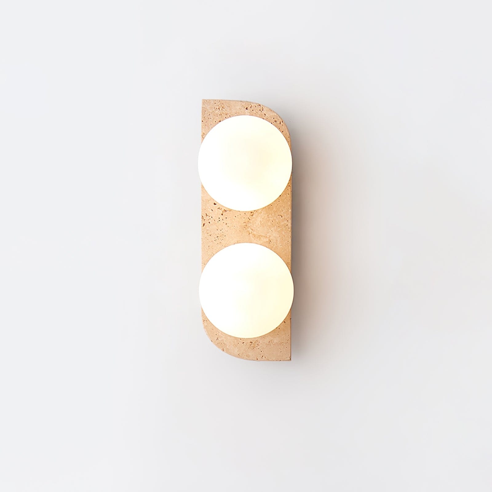 Nøordka Light Bespoke Wall Light Fixture Spherical Travertine Contemporary Wall Light