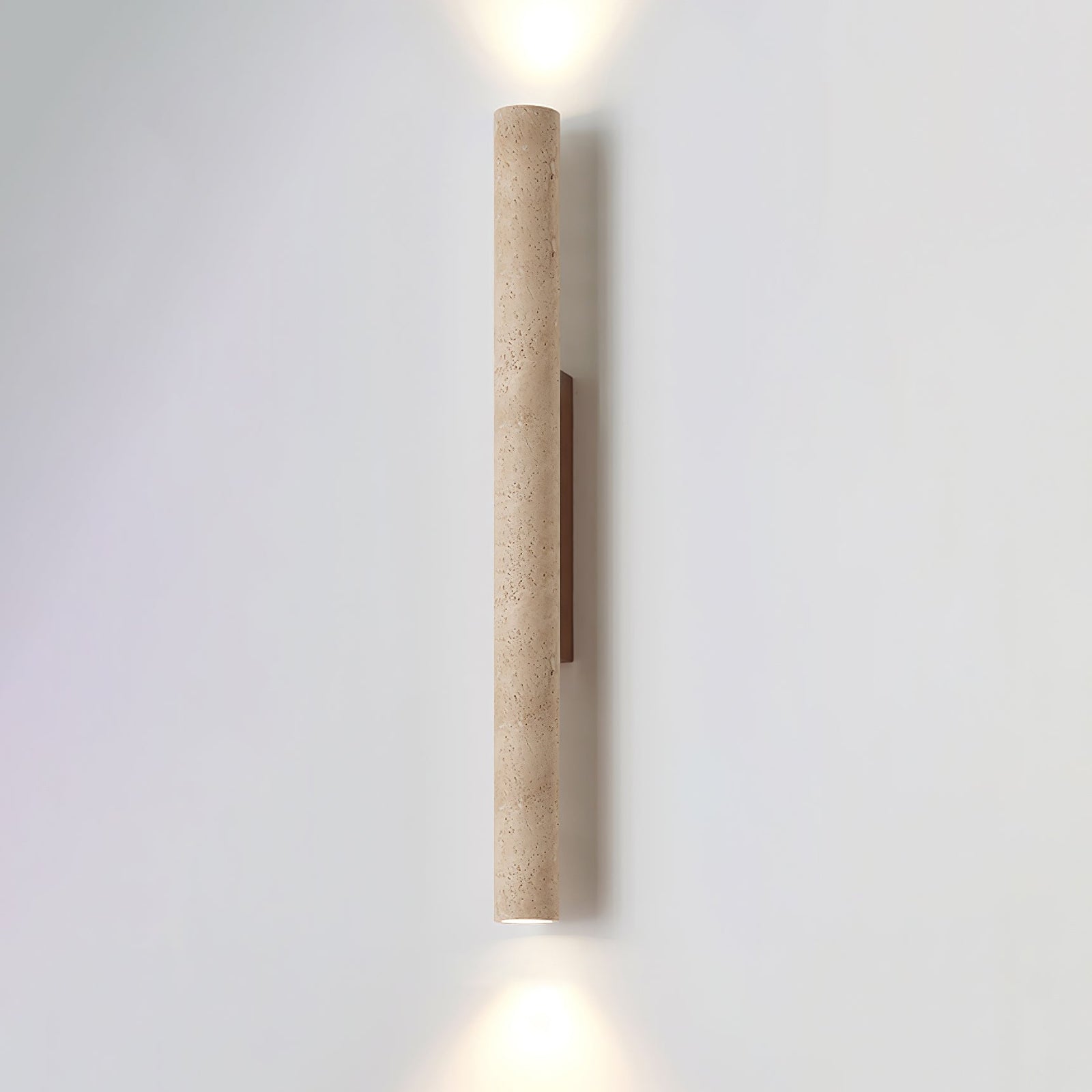 Nøordka Light Bespoke Wall Light Fixture Travertine Column Contemporary Wall Light