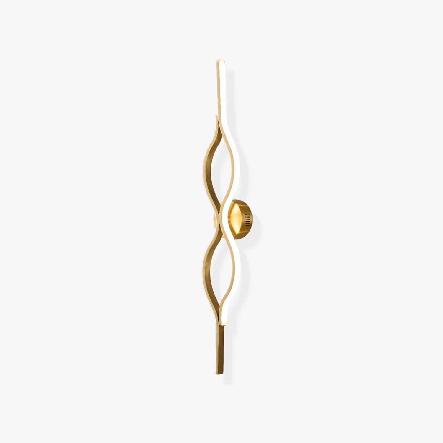 Nøordka Light Bespoke Wall Light Fixture Twist Nordic Inspired Brass Finish Wall Light