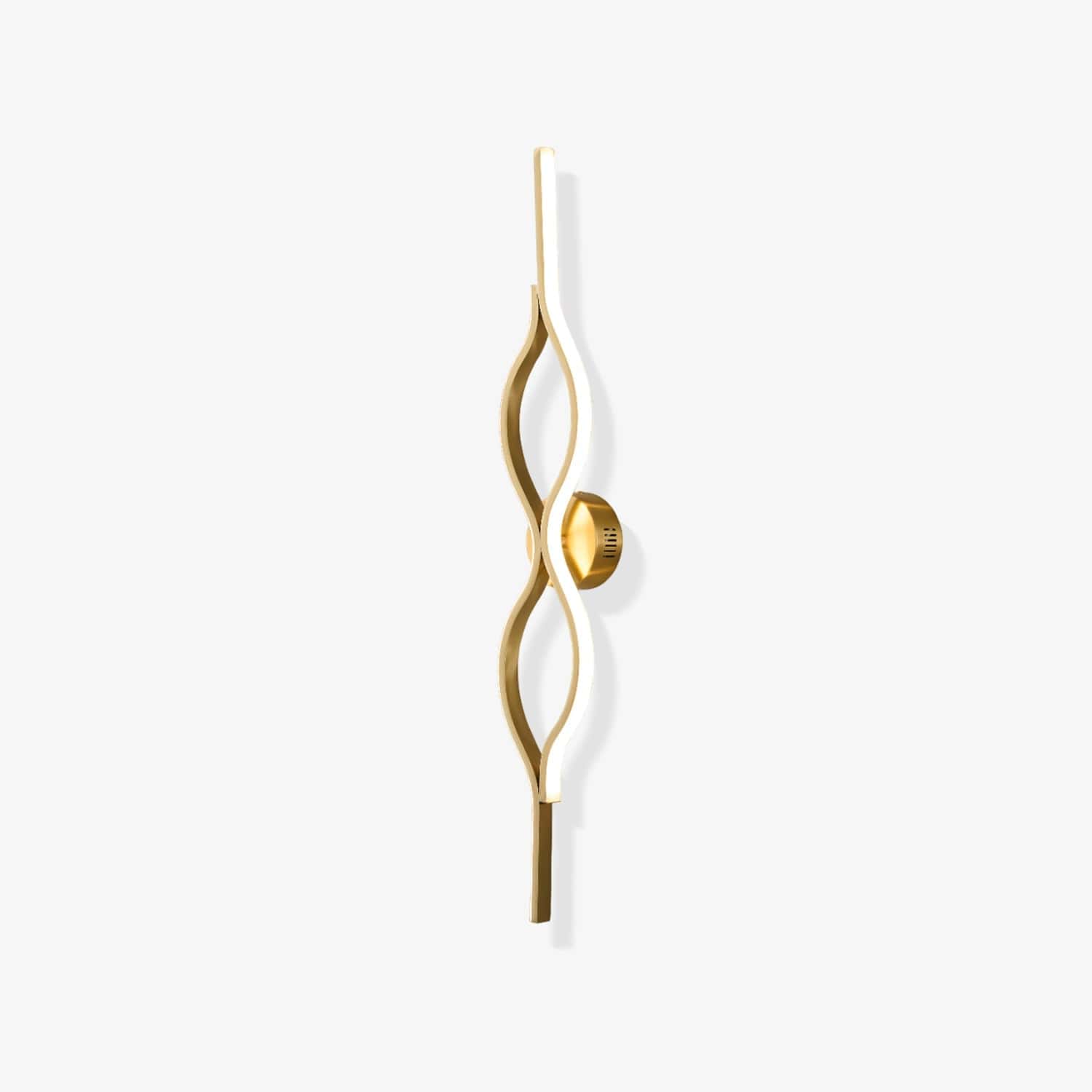 Nøordka Light Bespoke Wall Light Fixture Twist Nordic Inspired Brass Finish Wall Light