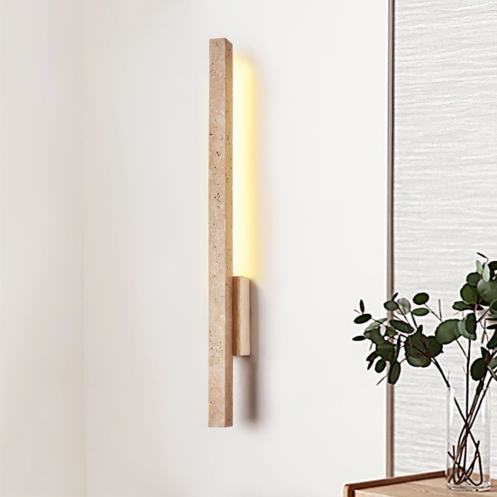 Nøordka Light Bespoke Wall Light Fixture Vertical Stone Nordic Inspired Wall Light